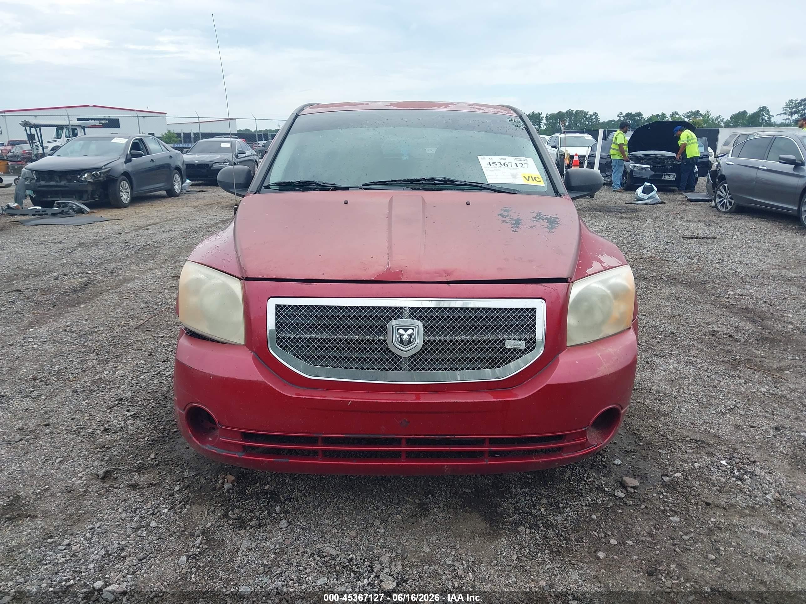 2009 Dodge Caliber Sxt Red vin: 1B3HB48A39D104863