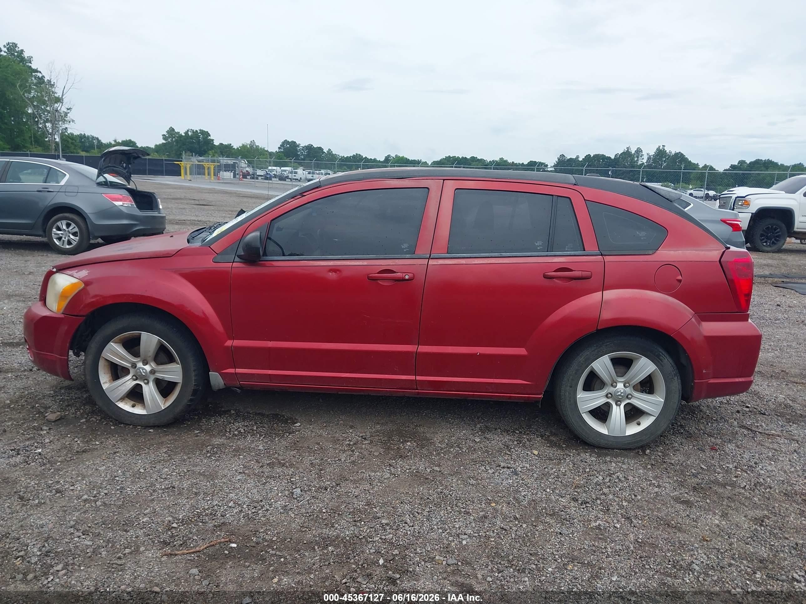 2009 Dodge Caliber Sxt Red vin: 1B3HB48A39D104863