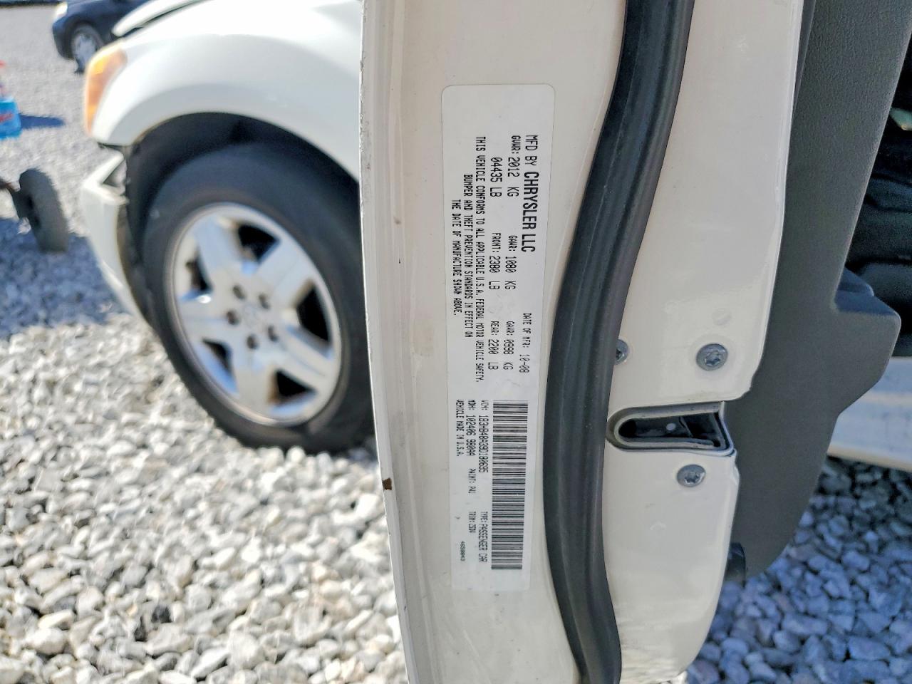 2009 Dodge Caliber Sxt White vin: 1B3HB48A39D180695