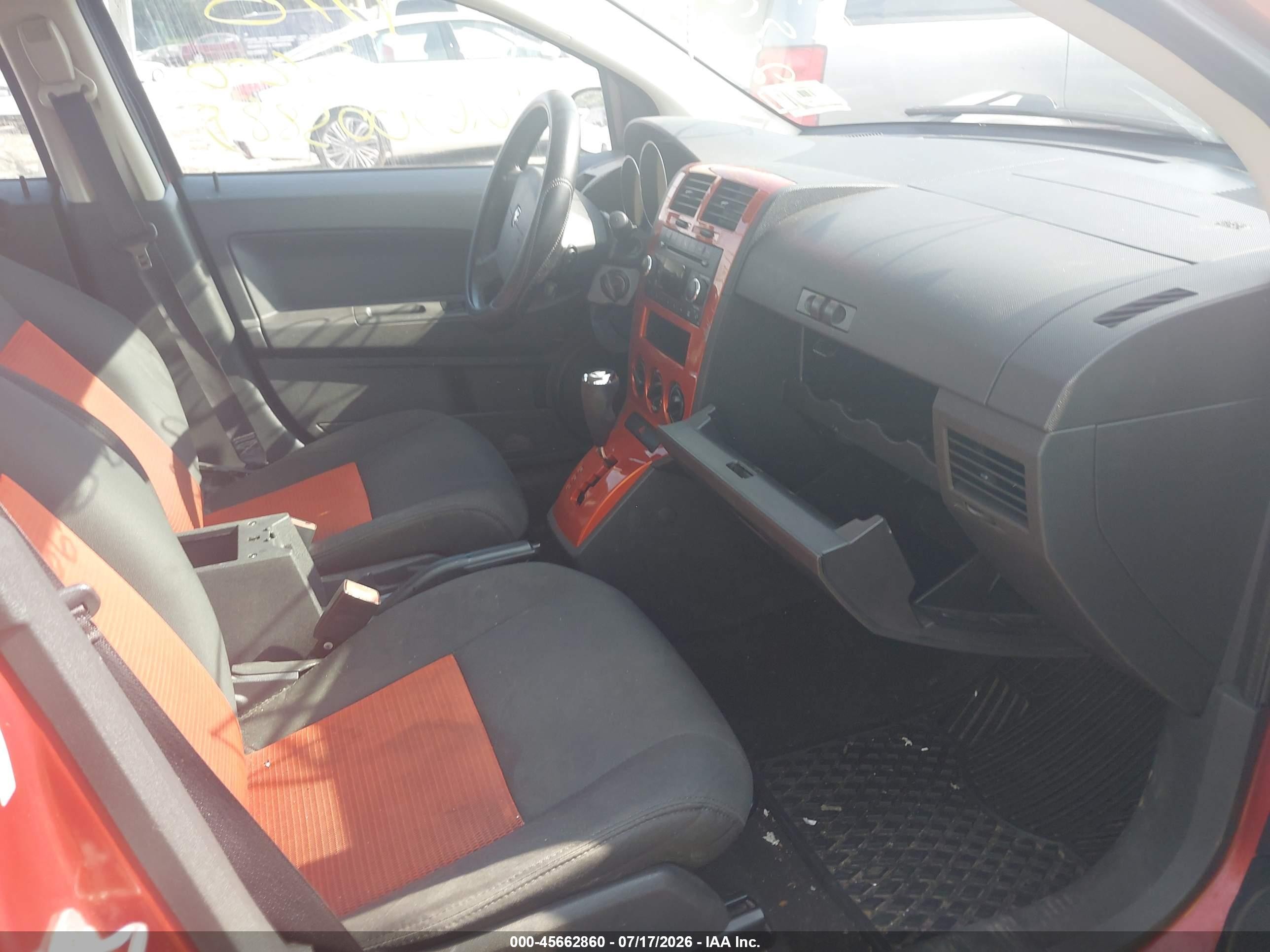 2009 Dodge Caliber Sxt Orange vin: 1B3HB48A49D164554