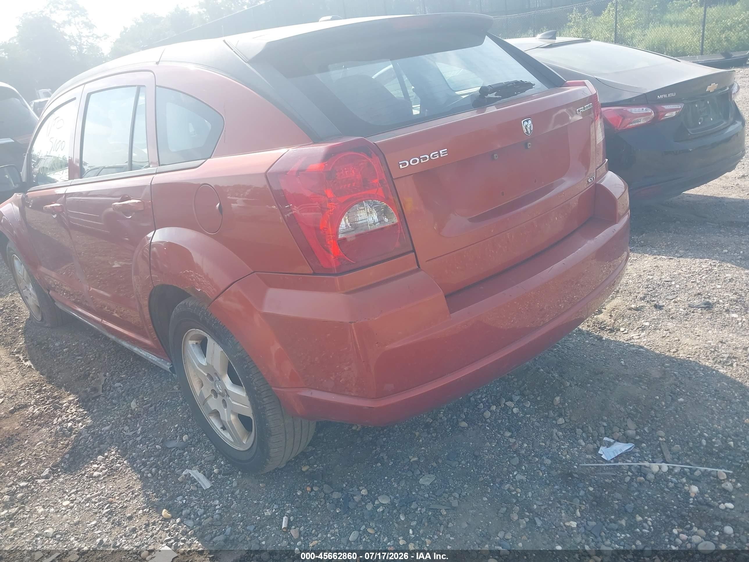 2009 Dodge Caliber Sxt Orange vin: 1B3HB48A49D164554