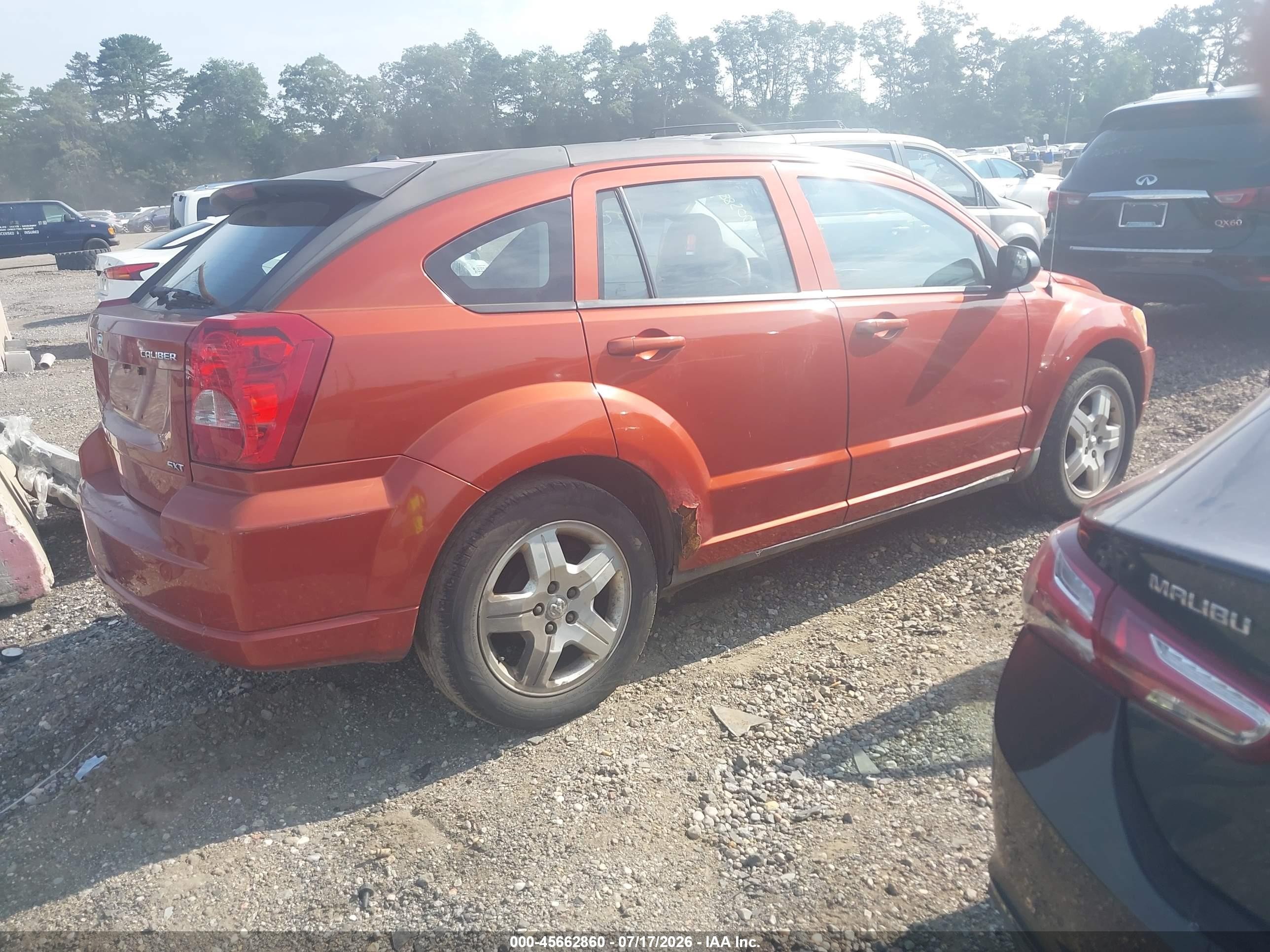 2009 Dodge Caliber Sxt Orange vin: 1B3HB48A49D164554