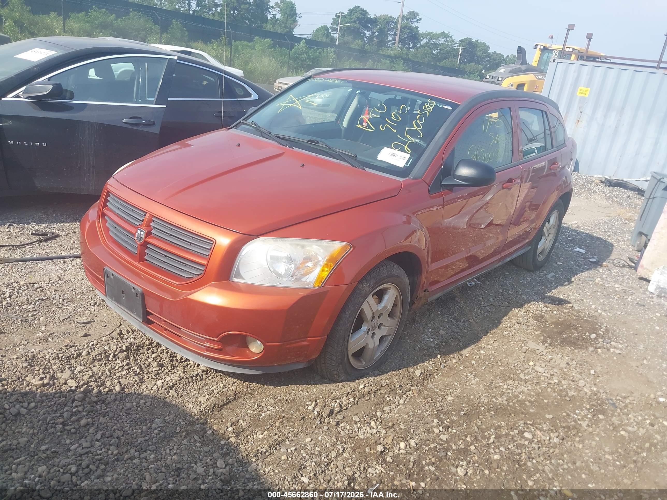2009 Dodge Caliber Sxt Orange vin: 1B3HB48A49D164554