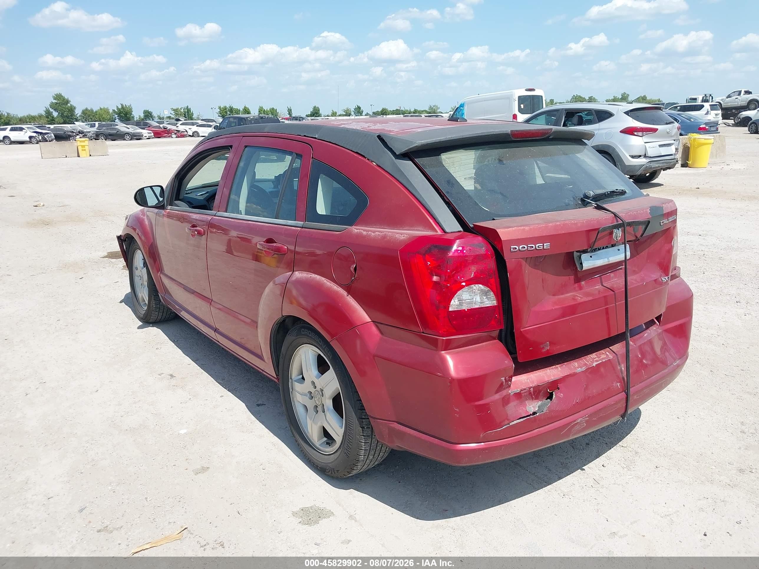 2009 Dodge Caliber Sxt Red vin: 1B3HB48A79D108172