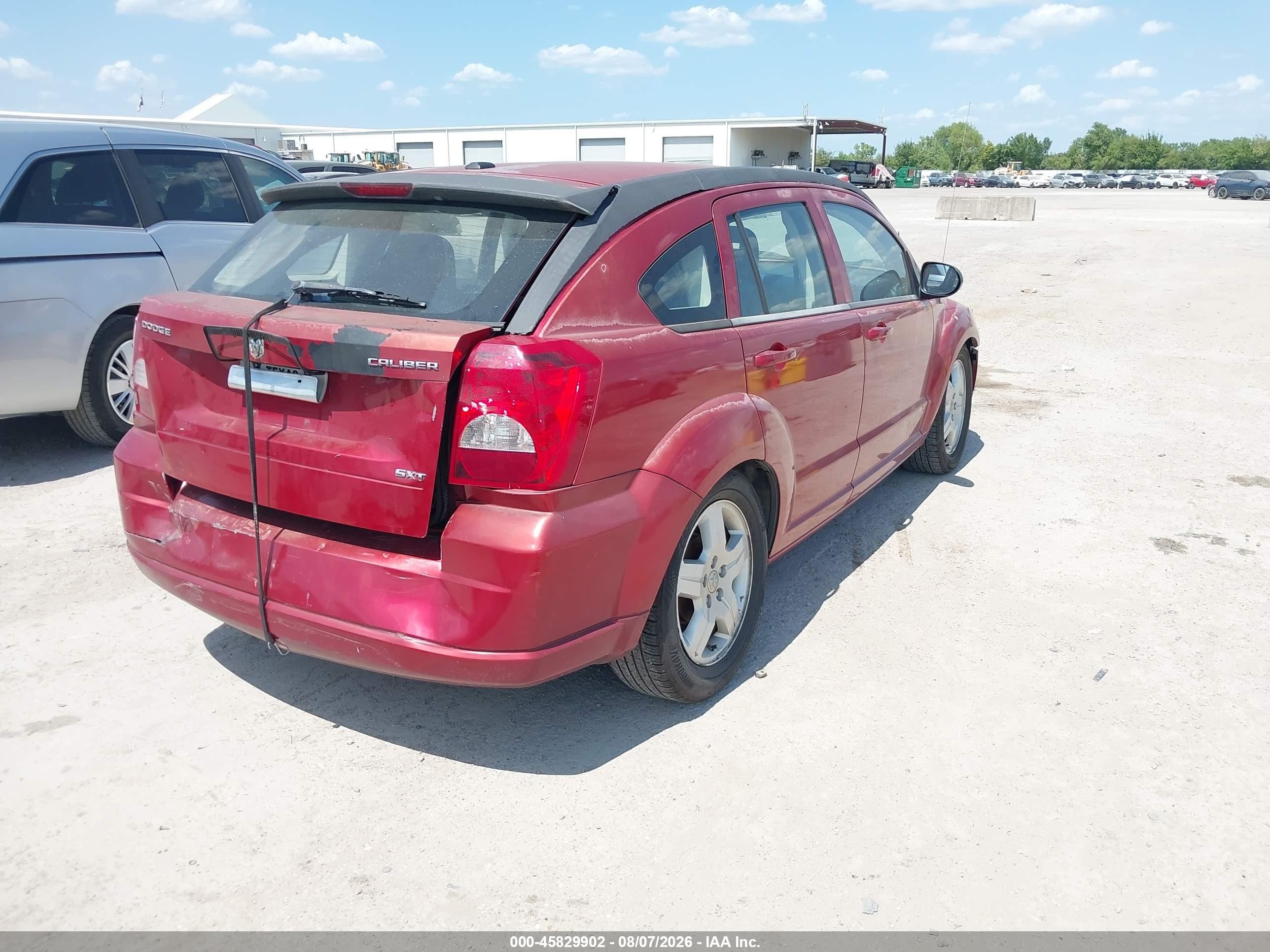 2009 Dodge Caliber Sxt Red vin: 1B3HB48A79D108172