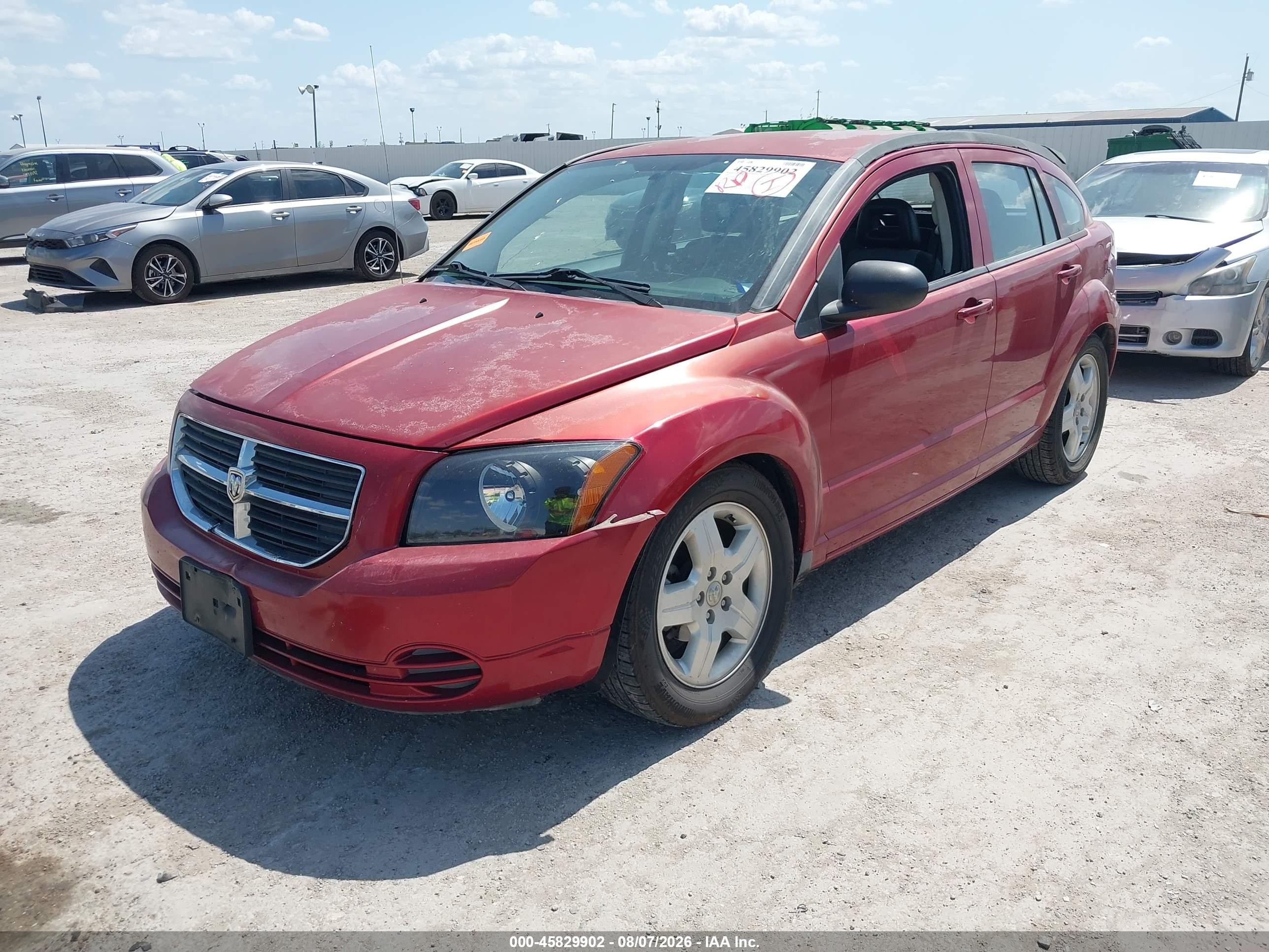 2009 Dodge Caliber Sxt Red vin: 1B3HB48A79D108172