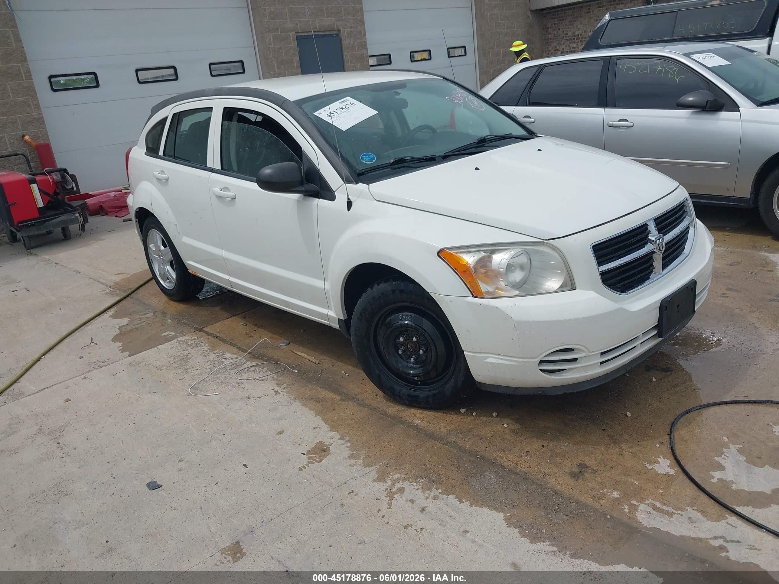 2009 Dodge Caliber Sxt White vin: 1B3HB48AX9D200408