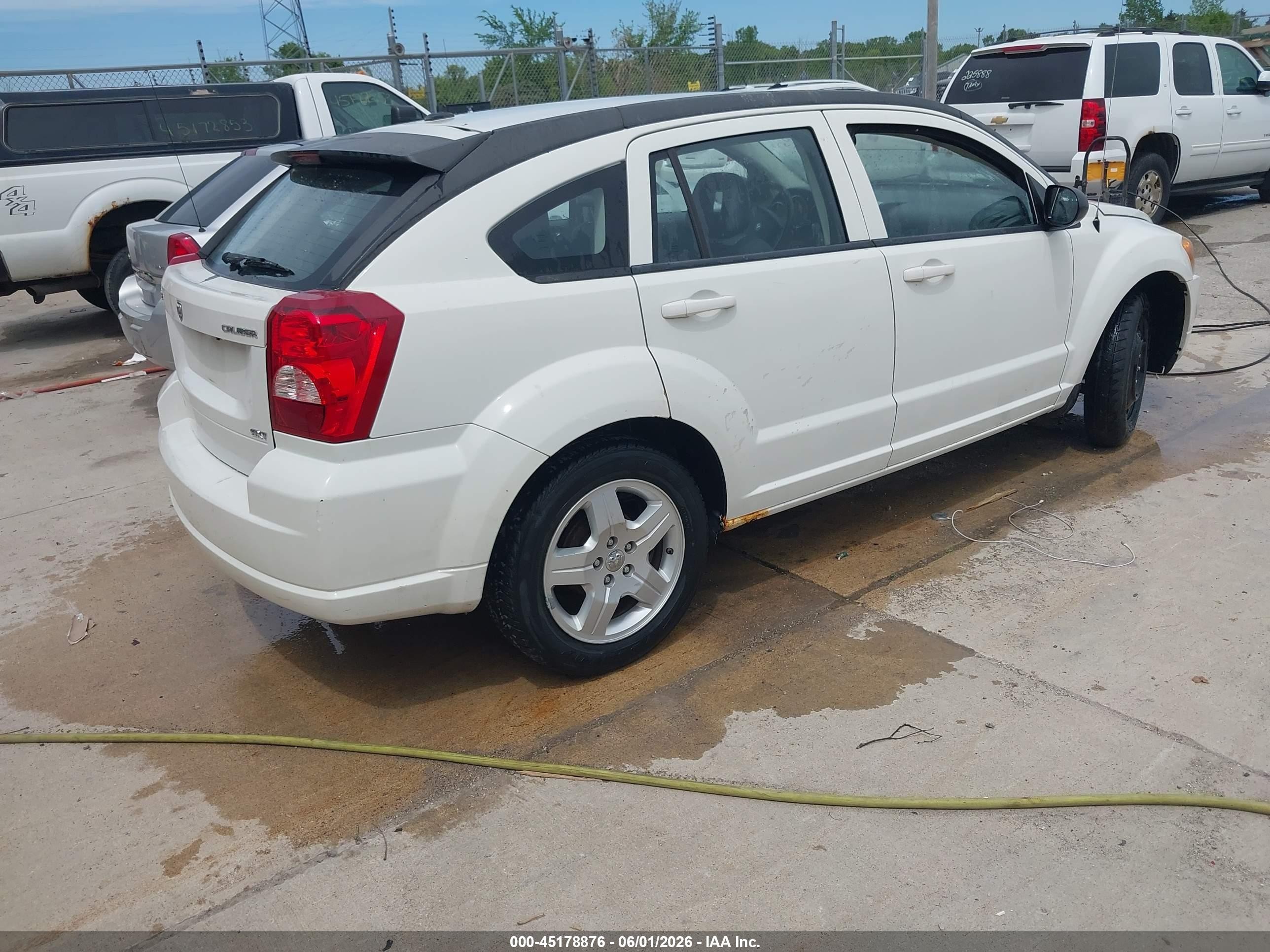 2009 Dodge Caliber Sxt White vin: 1B3HB48AX9D200408