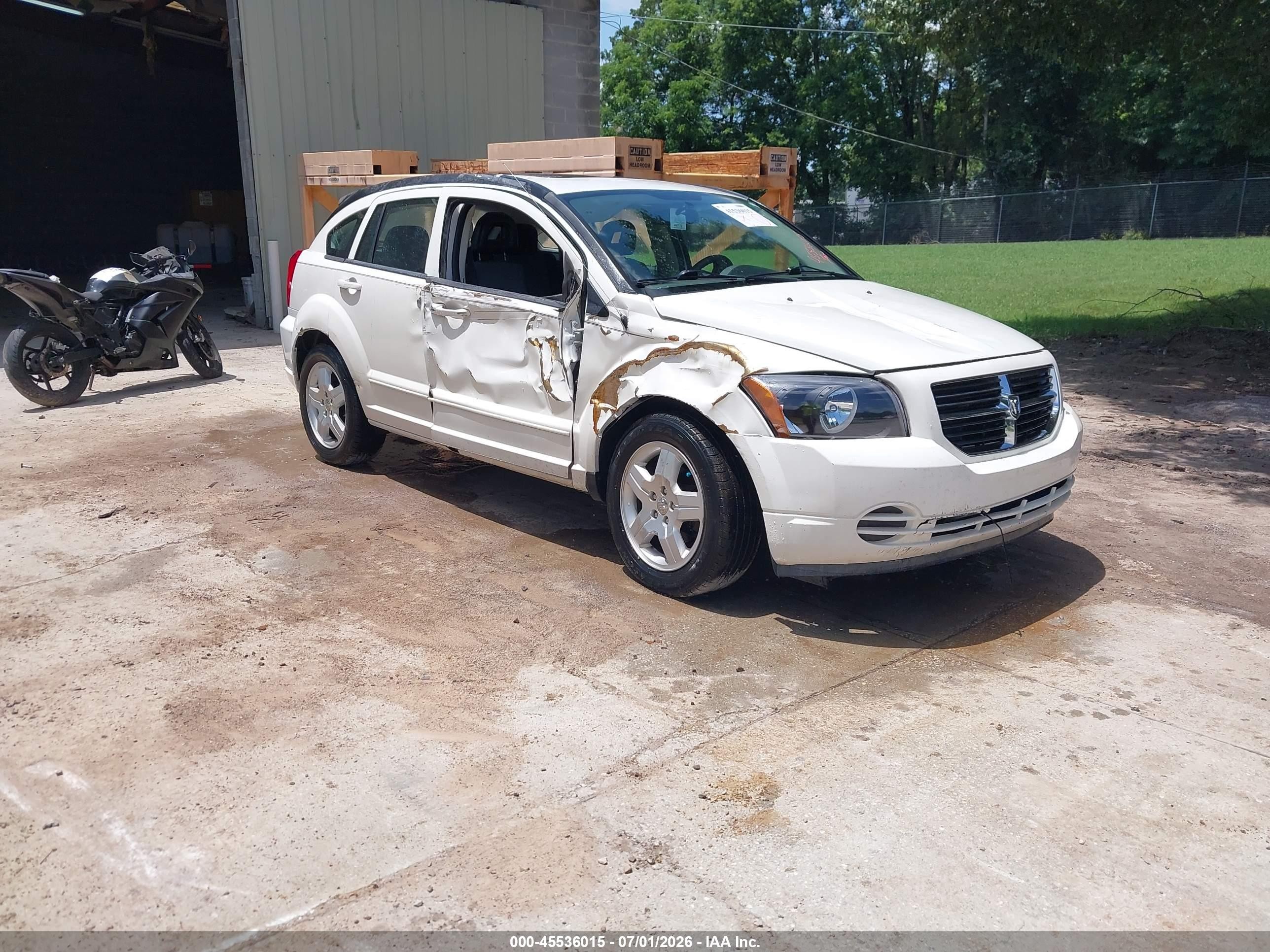 2009 Dodge Caliber Sxt White vin: 1B3HB48AX9D235630