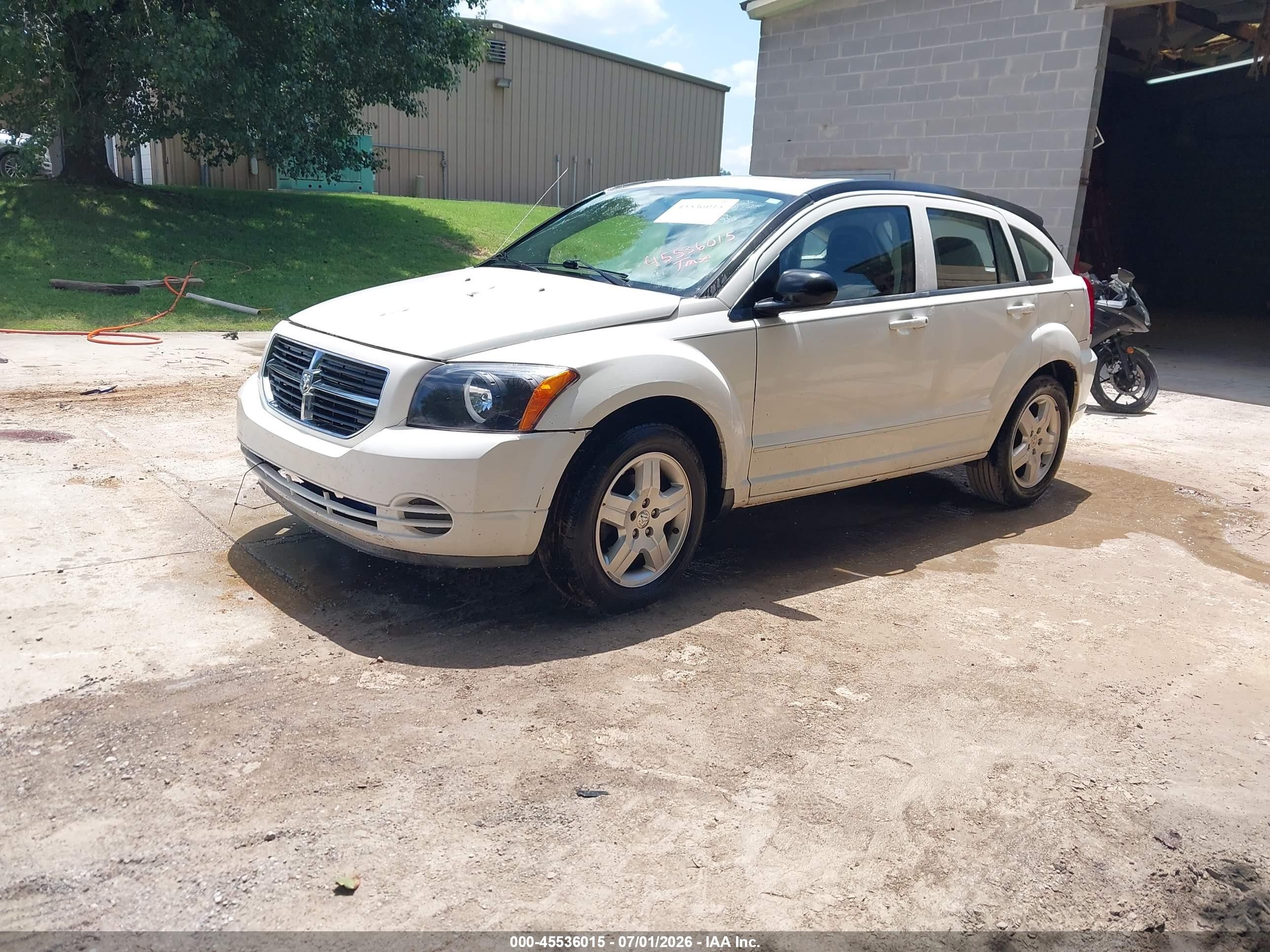 2009 Dodge Caliber Sxt White vin: 1B3HB48AX9D235630