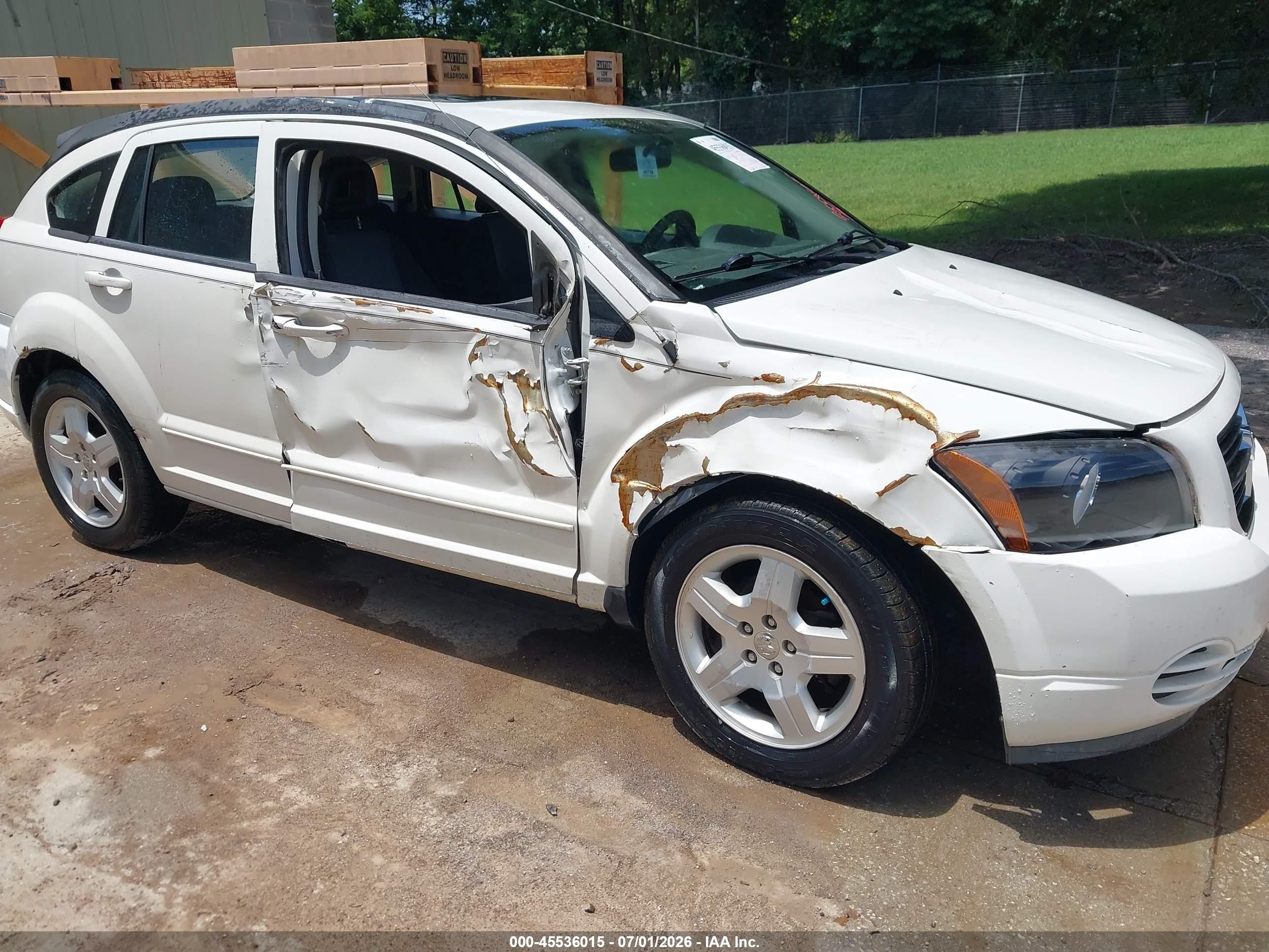2009 Dodge Caliber Sxt White vin: 1B3HB48AX9D235630
