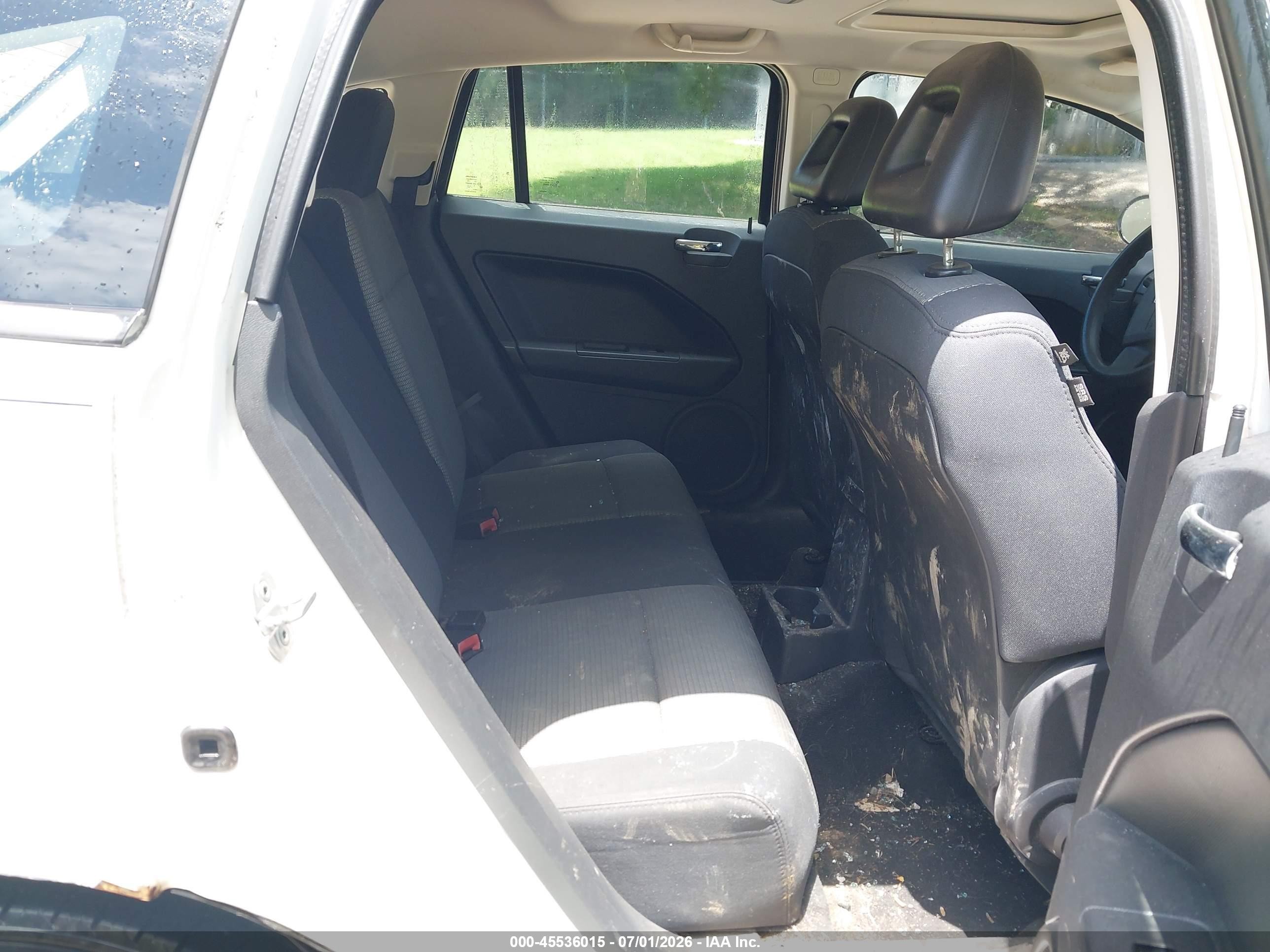2009 Dodge Caliber Sxt White vin: 1B3HB48AX9D235630