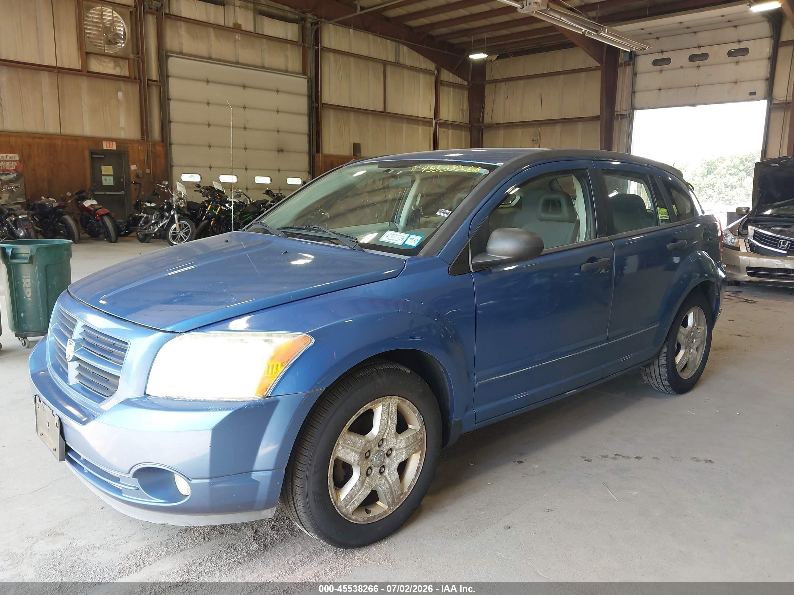2007 Dodge Caliber Sxt Синий vin: 1B3HB48B07D588464