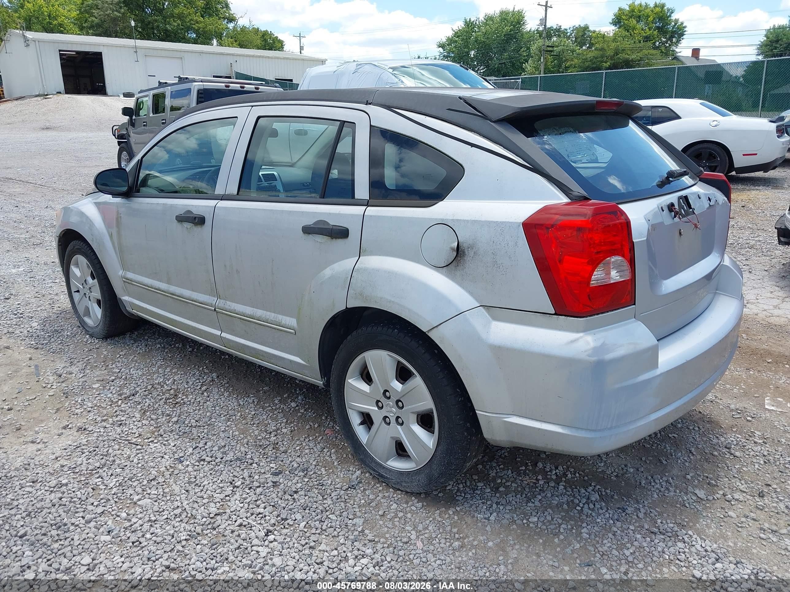 2007 Dodge Caliber Sxt Silver vin: 1B3HB48B07D598637