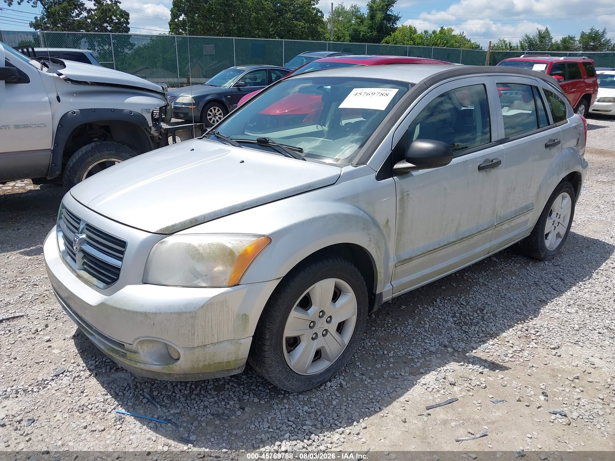 2007 Dodge Caliber Sxt Silver vin: 1B3HB48B07D598637