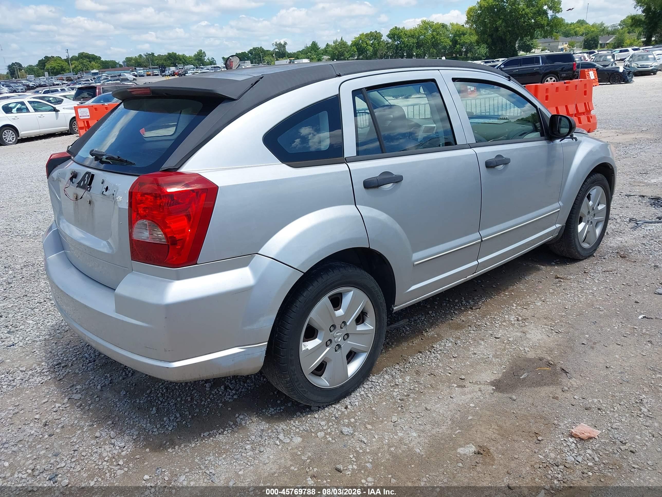 2007 Dodge Caliber Sxt Silver vin: 1B3HB48B07D598637