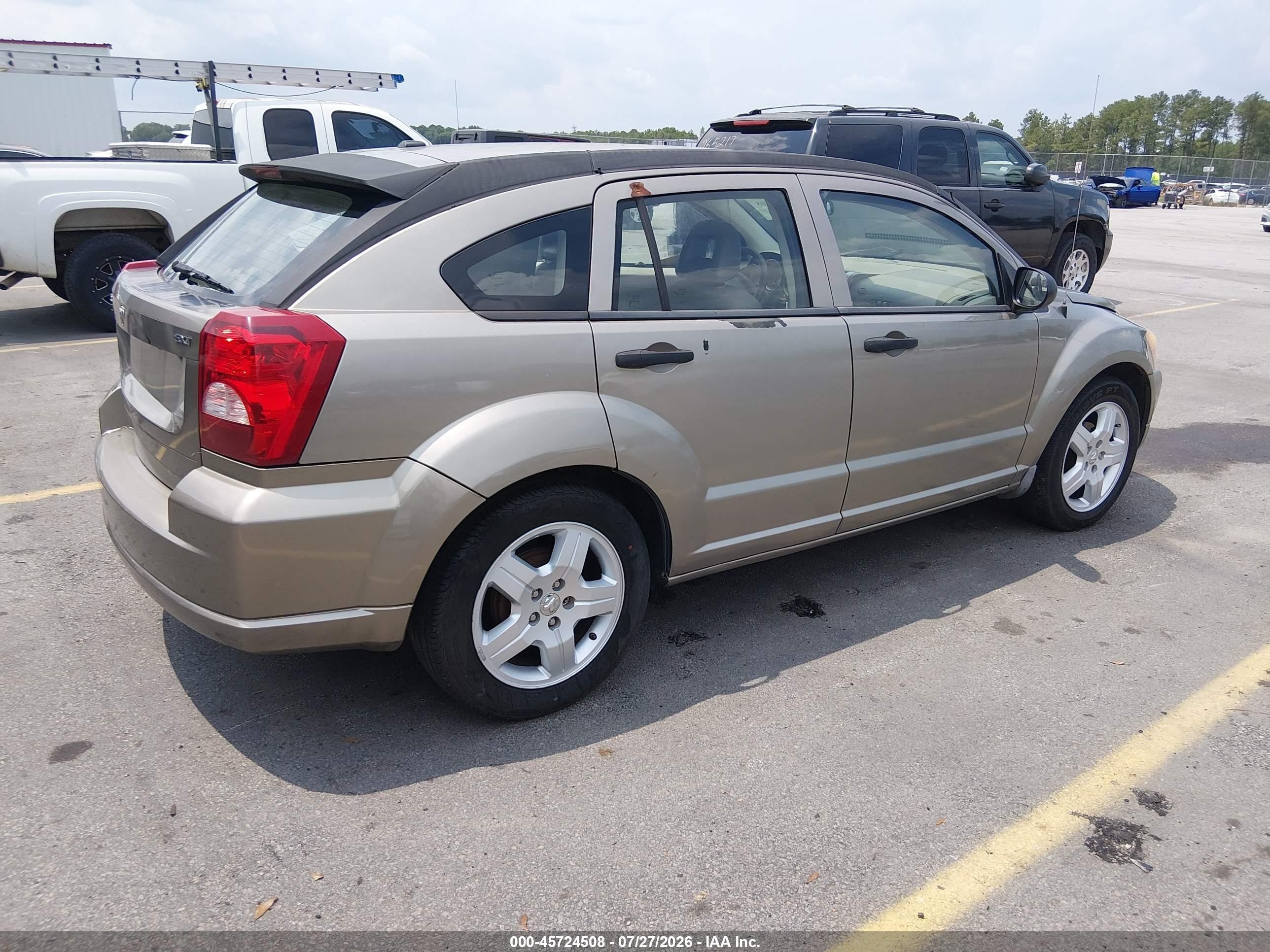 2008 Dodge Caliber Sxt Beige vin: 1B3HB48B08D724013
