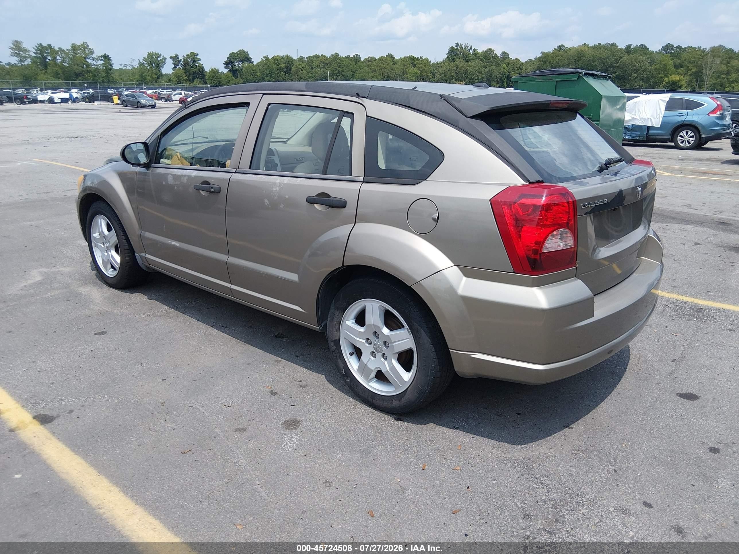 2008 Dodge Caliber Sxt Beige vin: 1B3HB48B08D724013