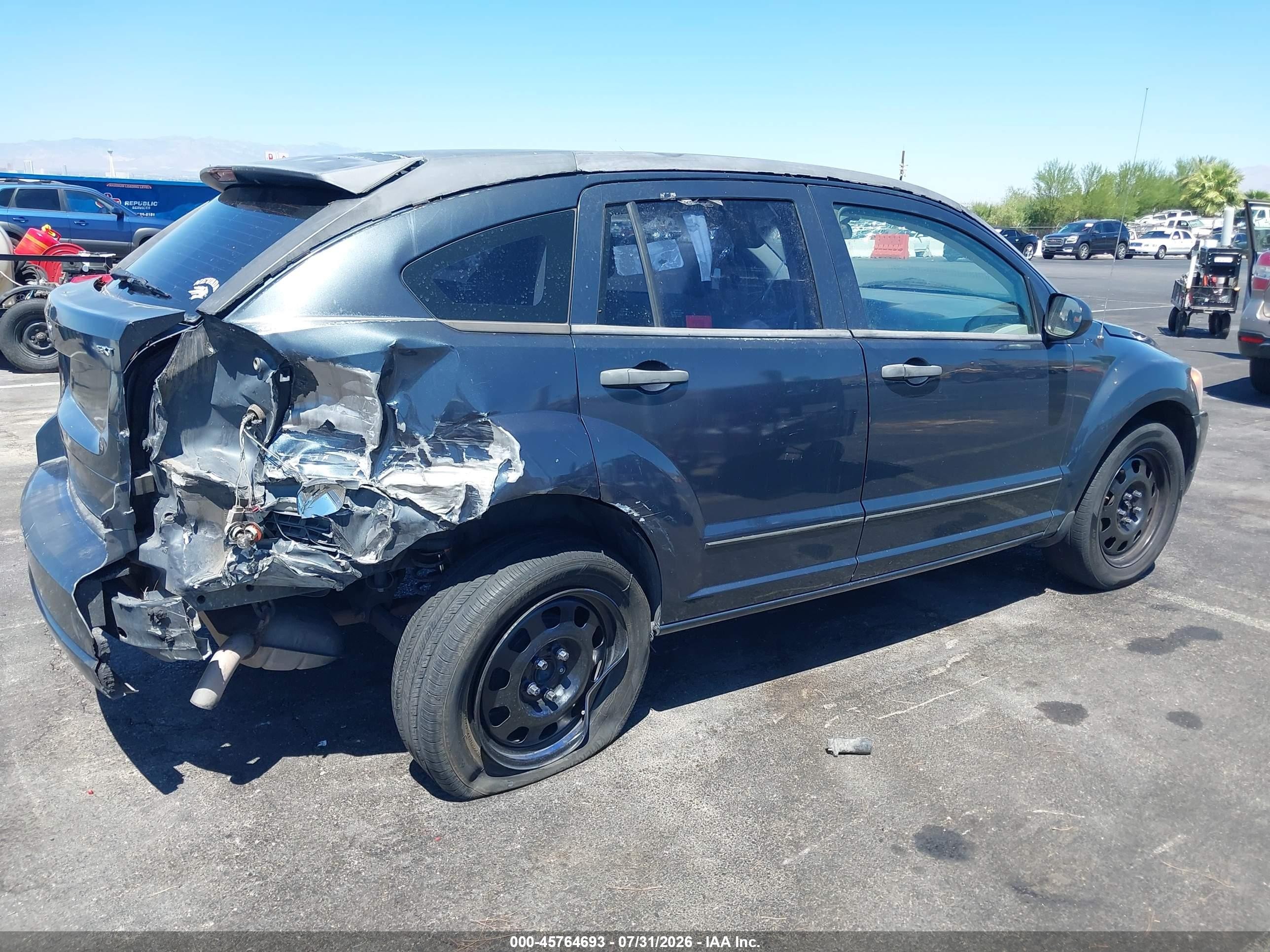 2007 Dodge Caliber Sxt Gray vin: 1B3HB48B17D192933