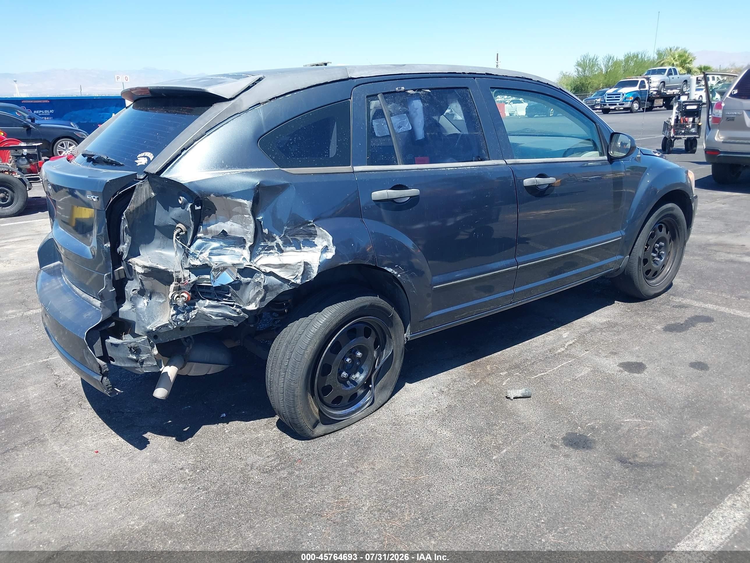2007 Dodge Caliber Sxt Gray vin: 1B3HB48B17D192933