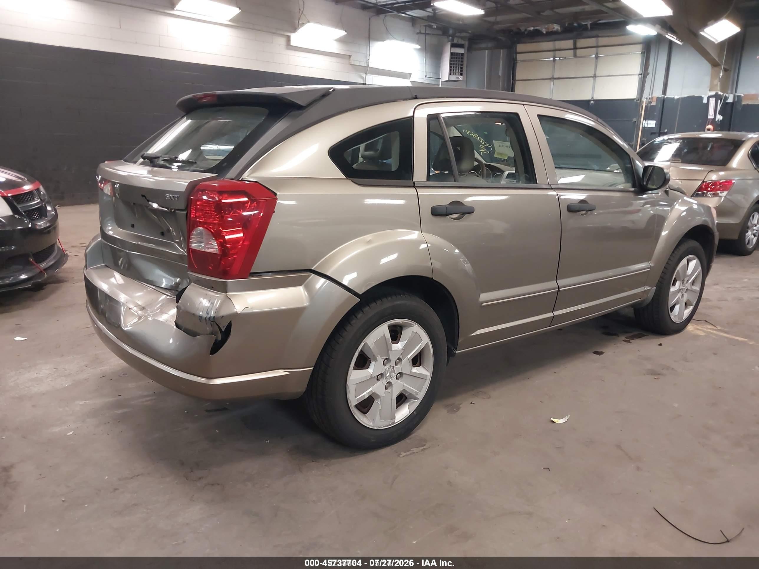 2007 Dodge Caliber Sxt Champagne vin: 1B3HB48B17D365530