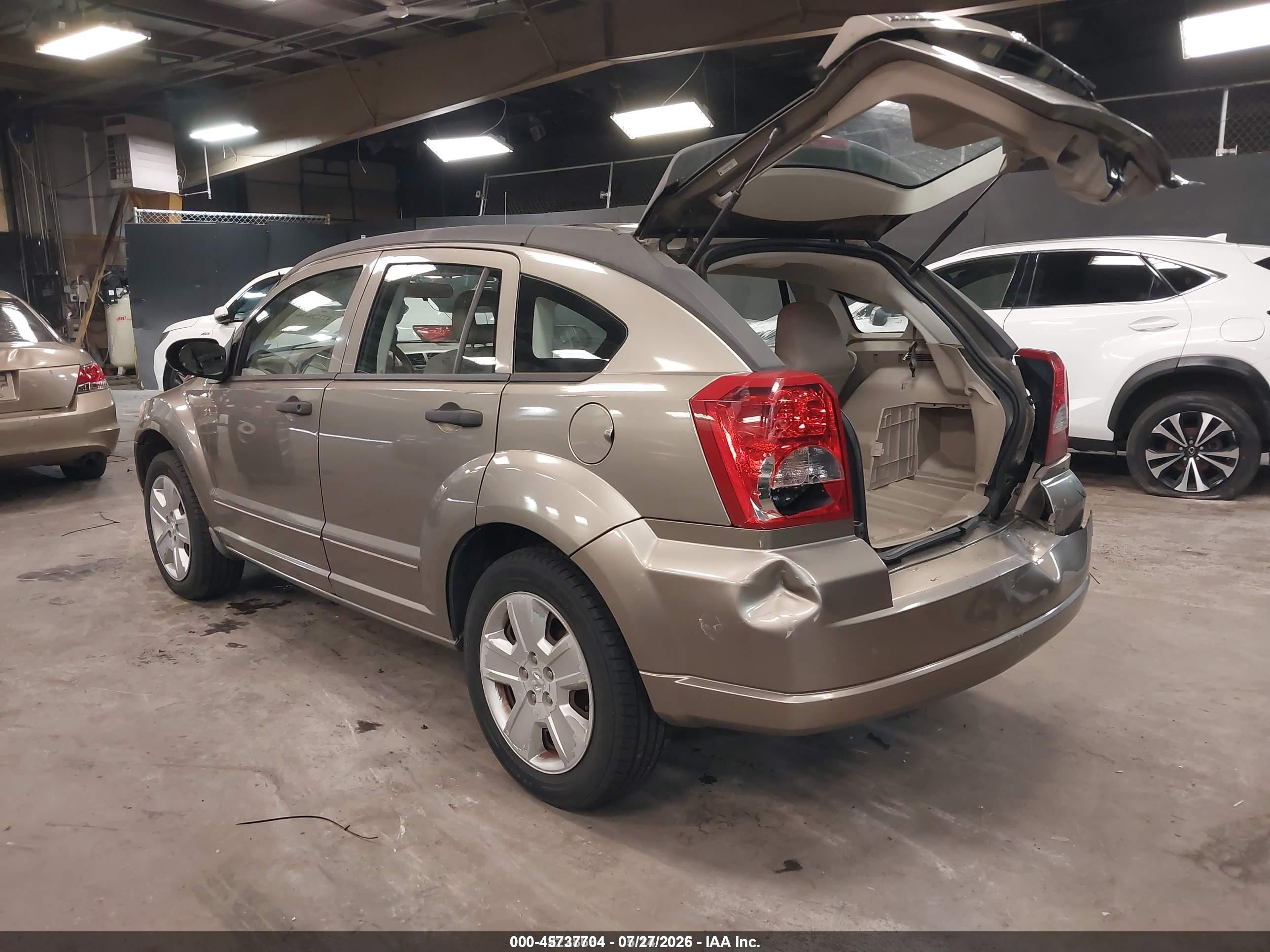 2007 Dodge Caliber Sxt Champagne vin: 1B3HB48B17D365530