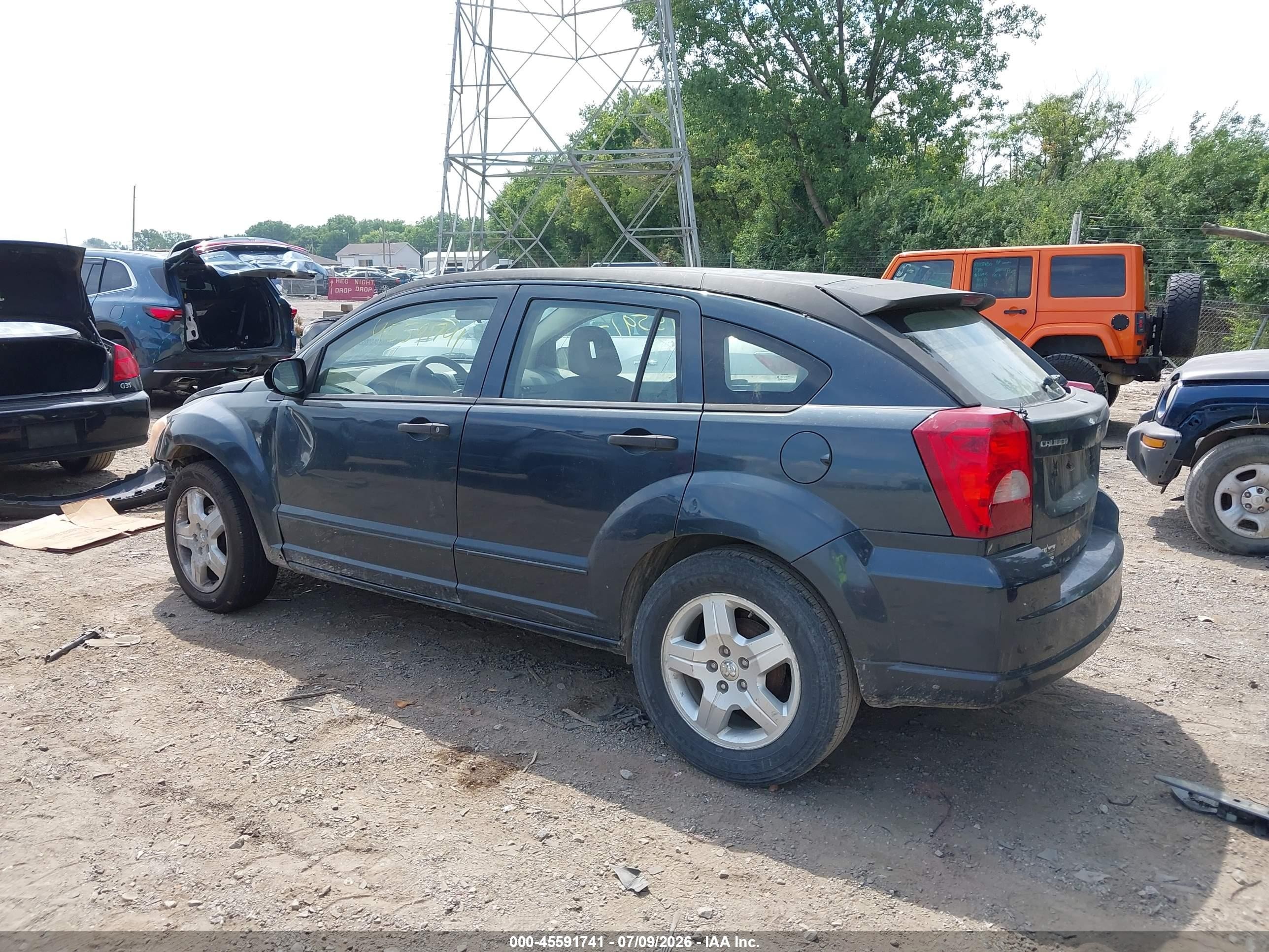 2007 Dodge Caliber Sxt Серый vin: 1B3HB48B17D589302