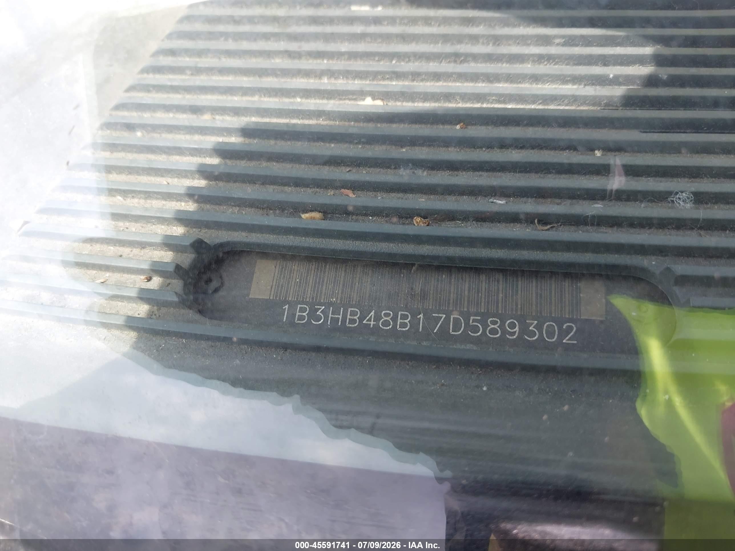 2007 Dodge Caliber Sxt Серый vin: 1B3HB48B17D589302