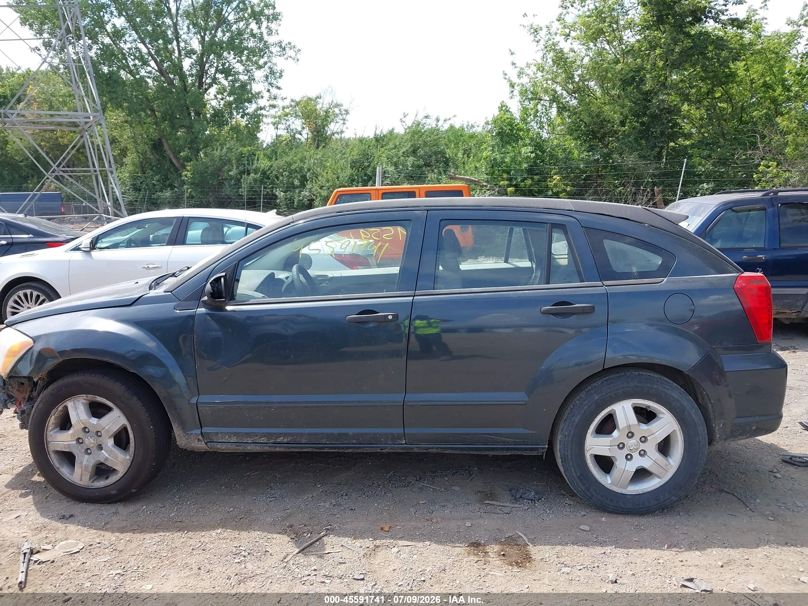 2007 Dodge Caliber Sxt Серый vin: 1B3HB48B17D589302