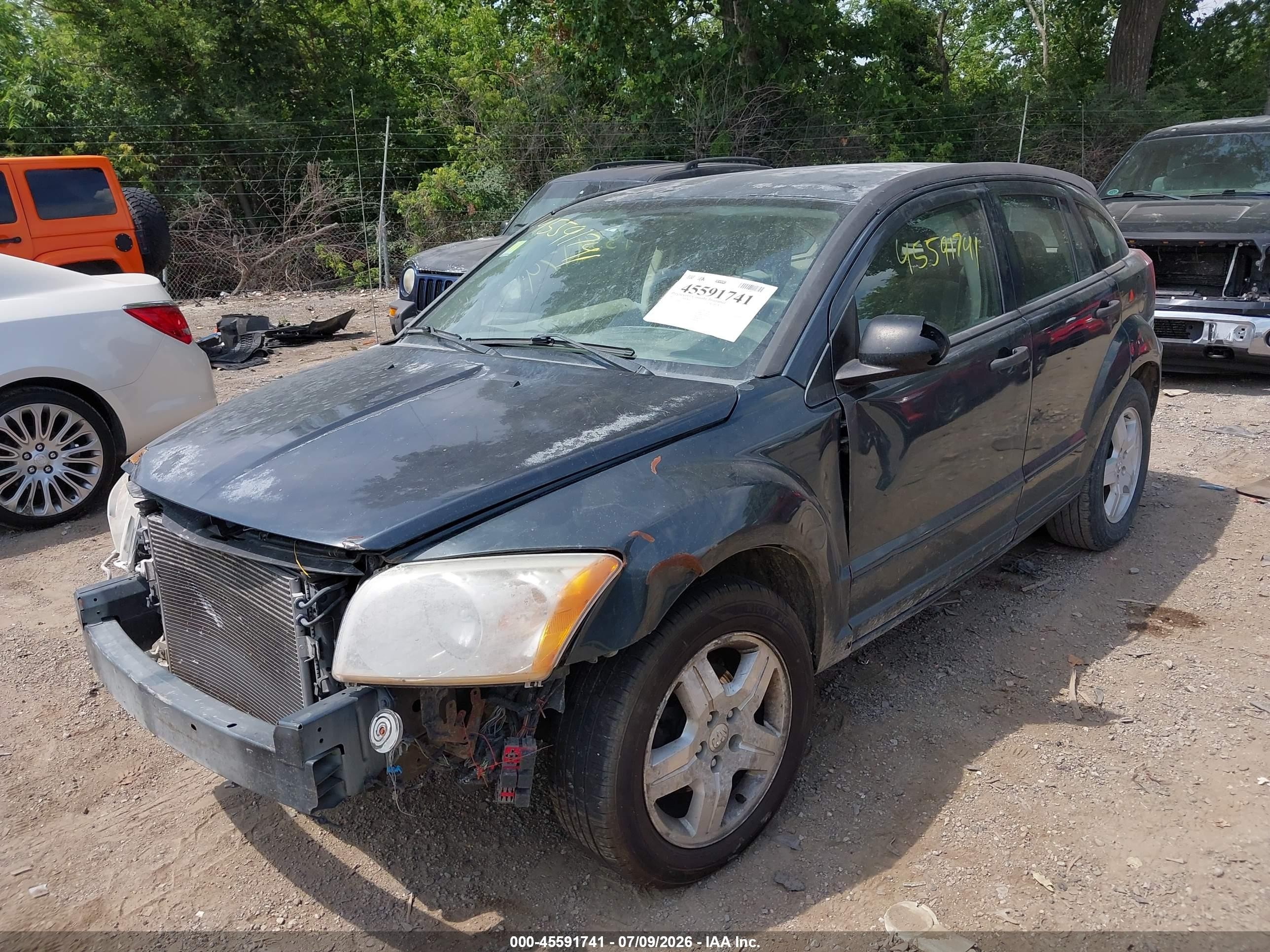 2007 Dodge Caliber Sxt Серый vin: 1B3HB48B17D589302