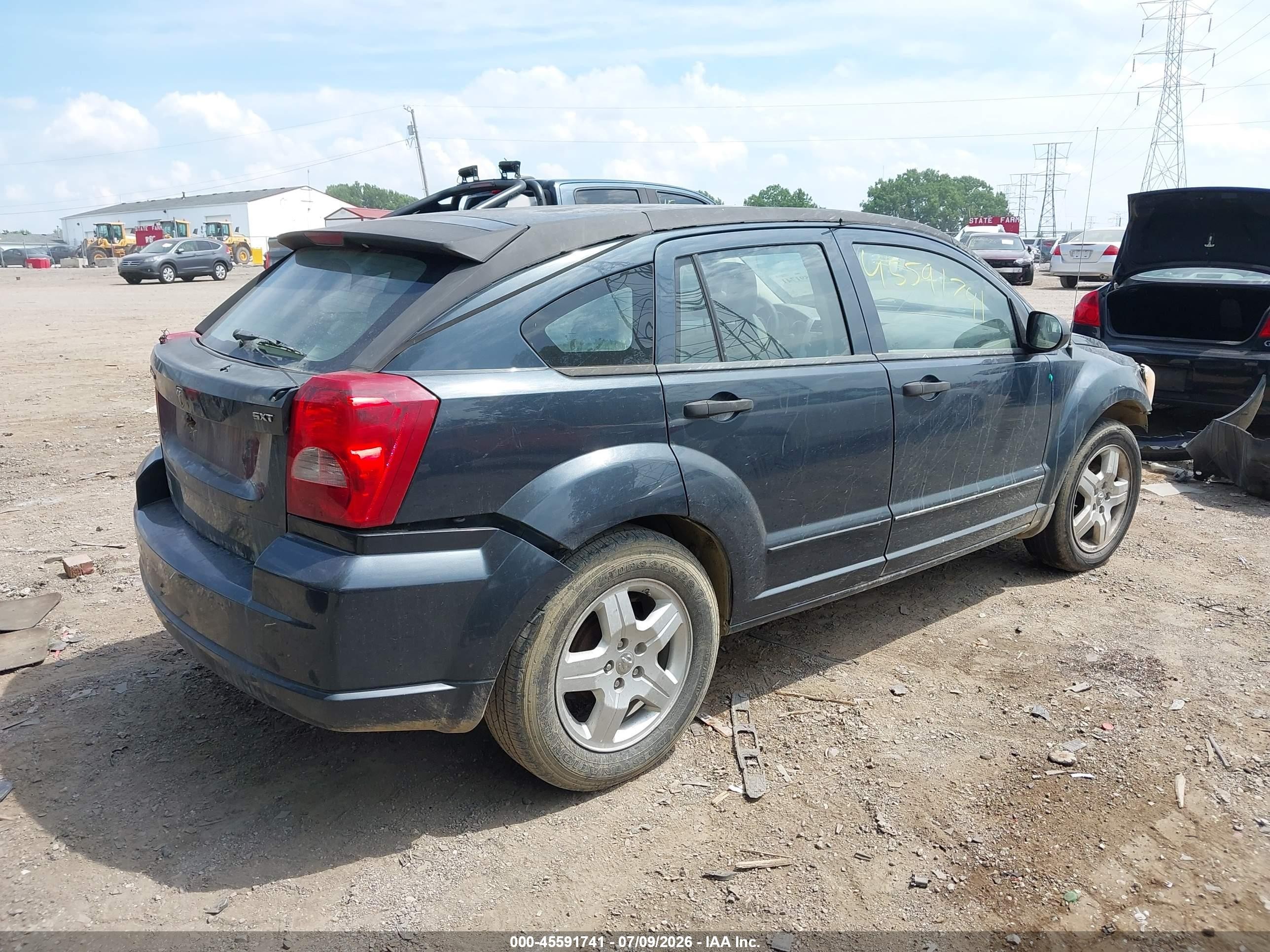 2007 Dodge Caliber Sxt Серый vin: 1B3HB48B17D589302