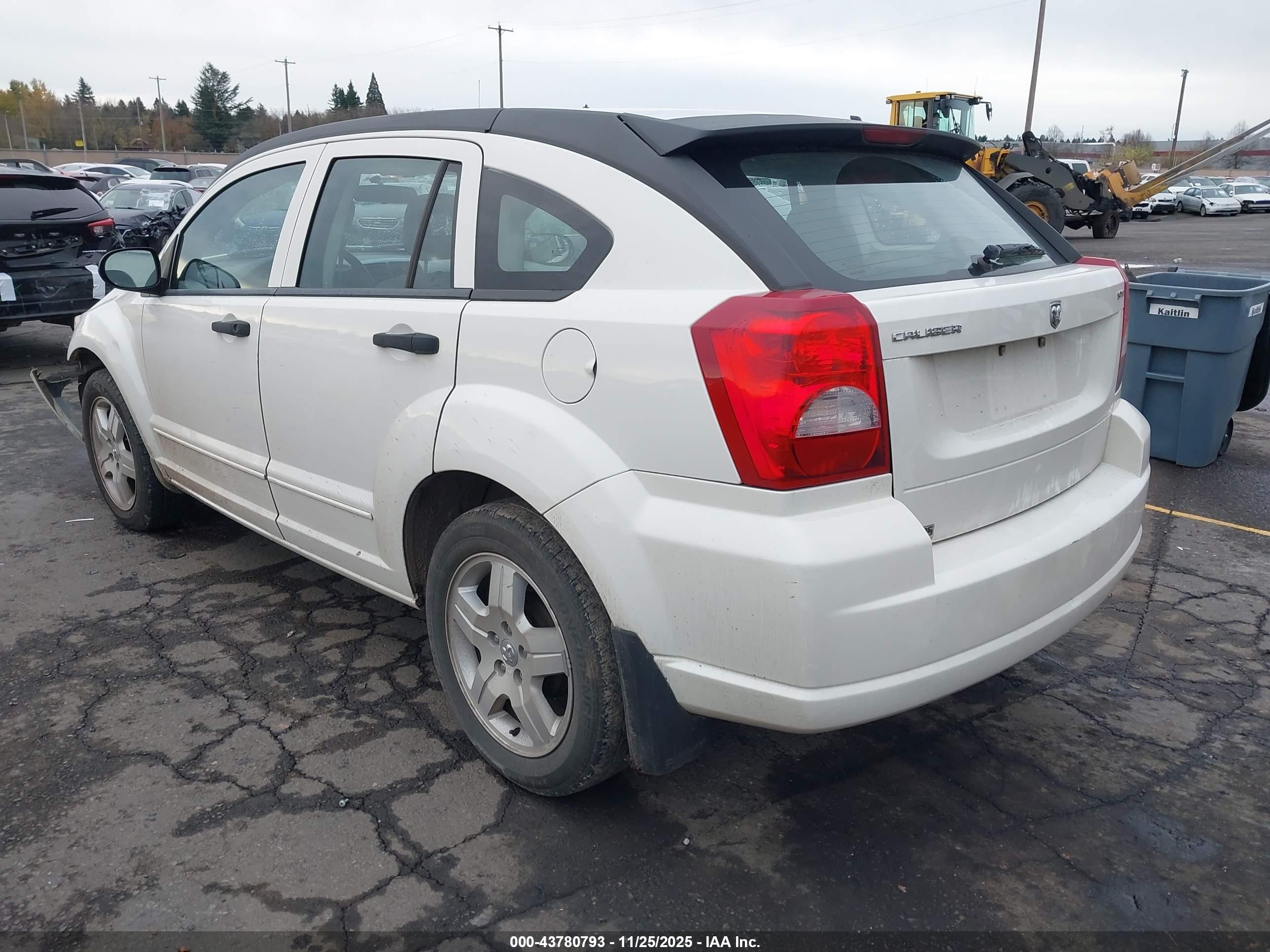 2007 Dodge Caliber Sxt Белый vin: 1B3HB48B27D172206