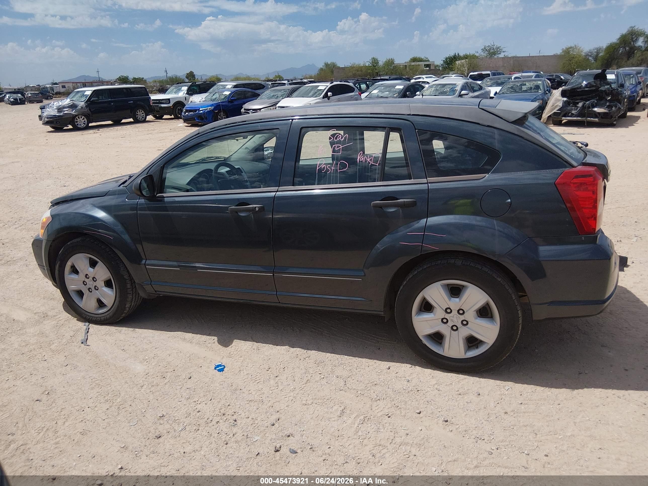 2007 Dodge Caliber Sxt Gray vin: 1B3HB48B27D404111