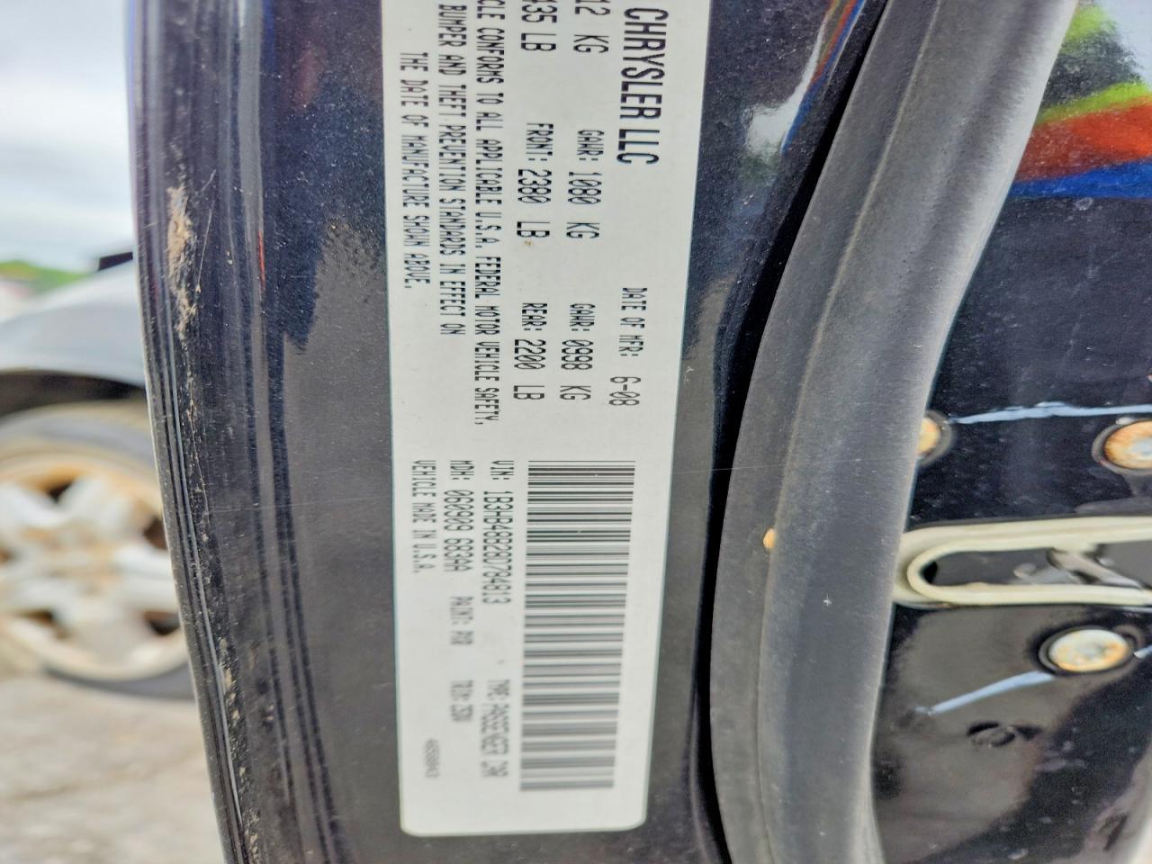 2008 Dodge Caliber Sxt Black vin: 1B3HB48B28D784813