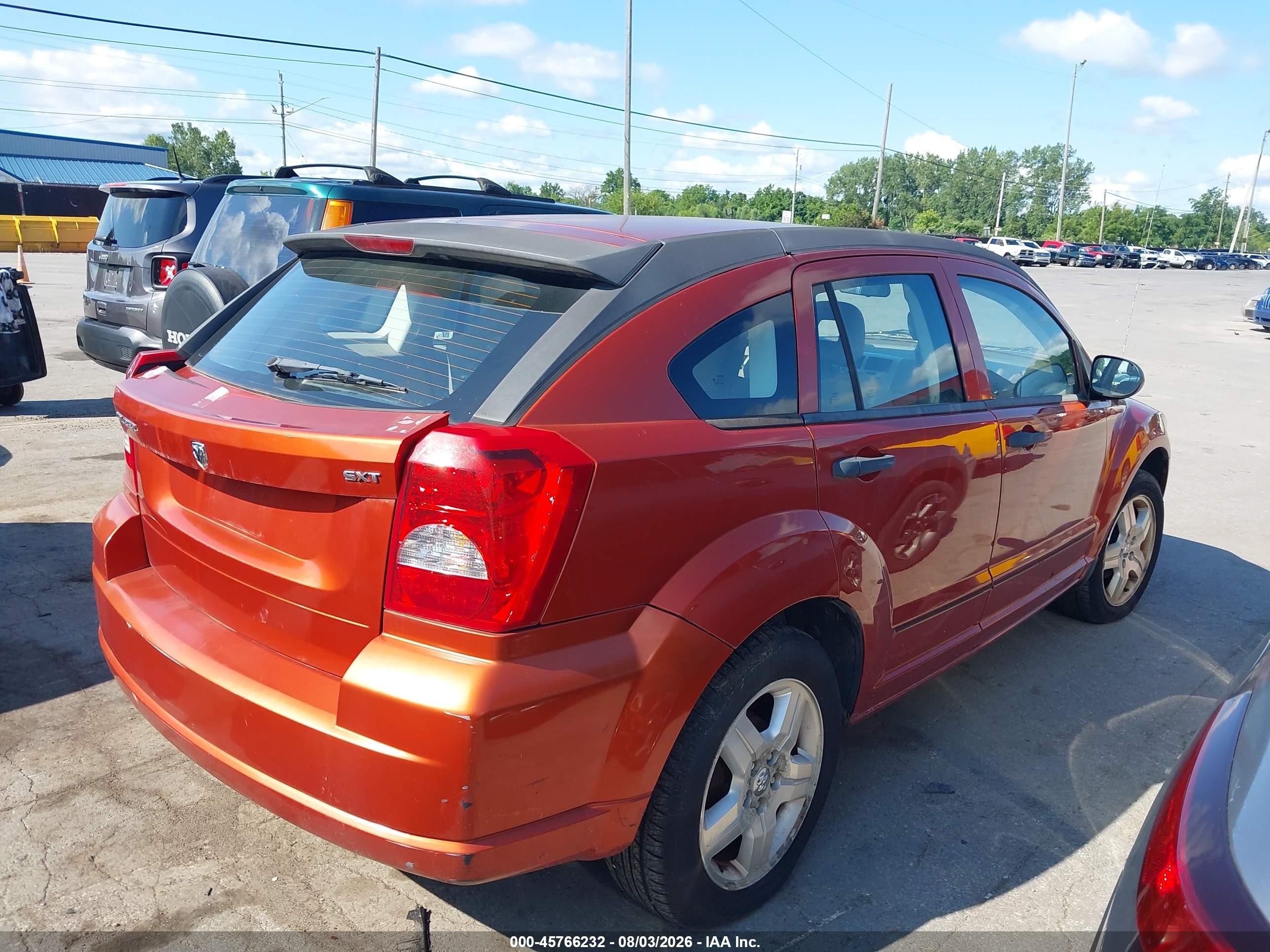 2007 Dodge Caliber Sxt Orange vin: 1B3HB48B37D125699