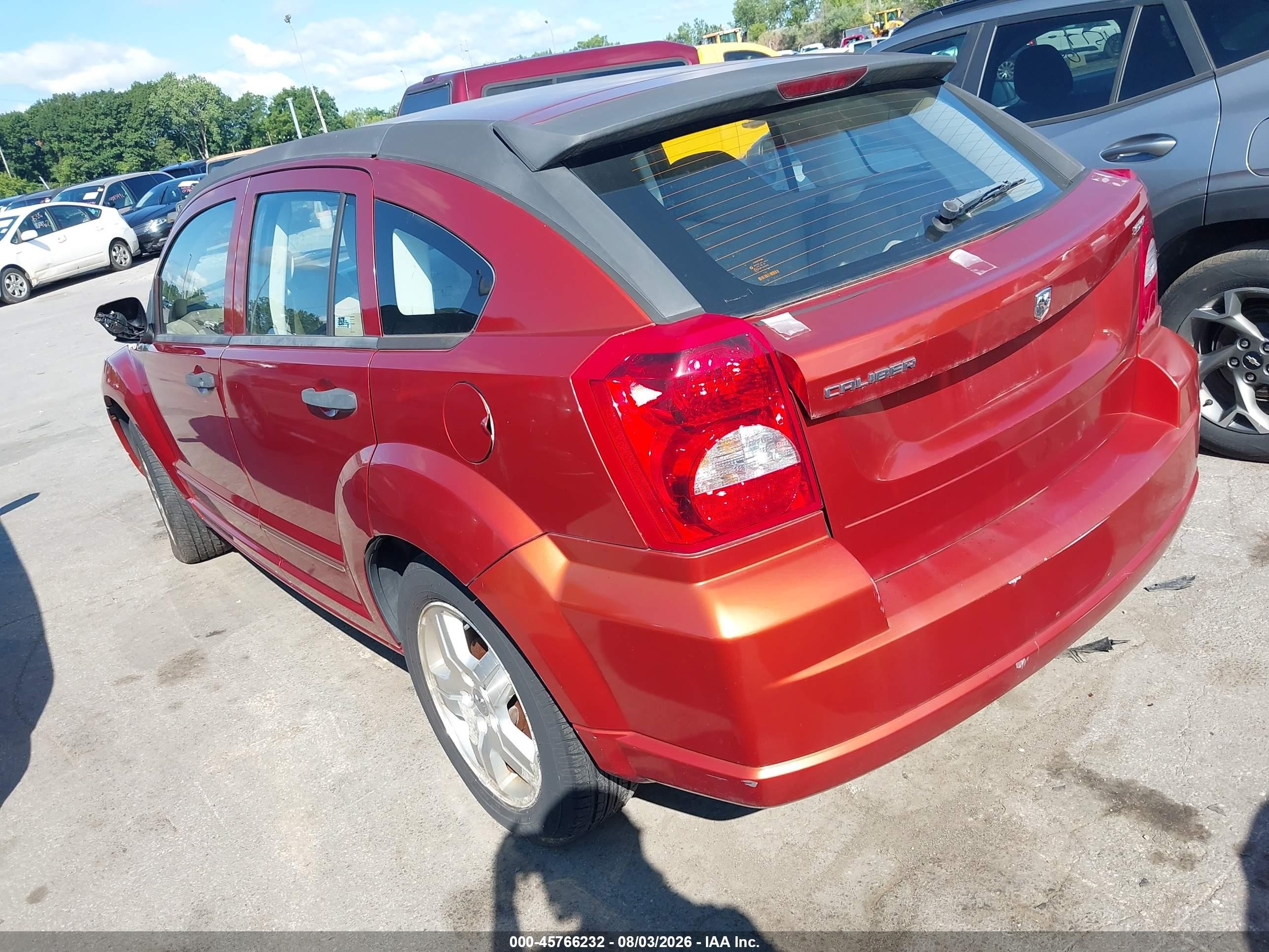2007 Dodge Caliber Sxt Orange vin: 1B3HB48B37D125699