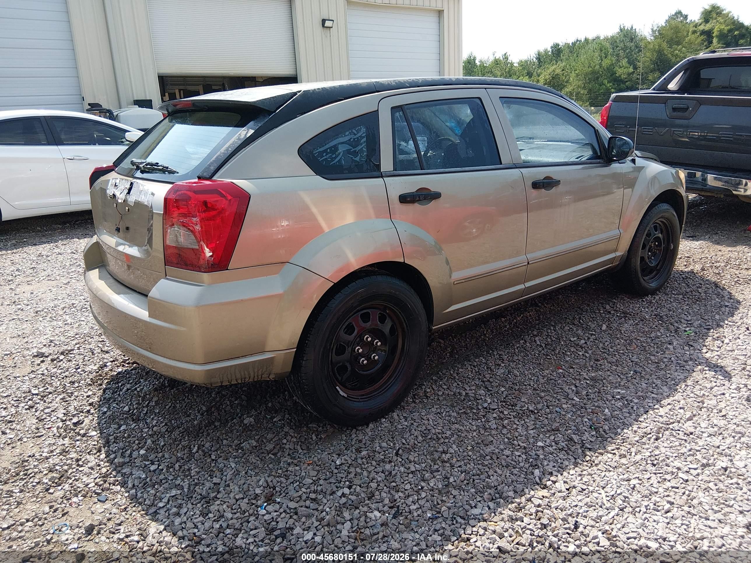 2007 Dodge Caliber Sxt Brown vin: 1B3HB48B37D195770