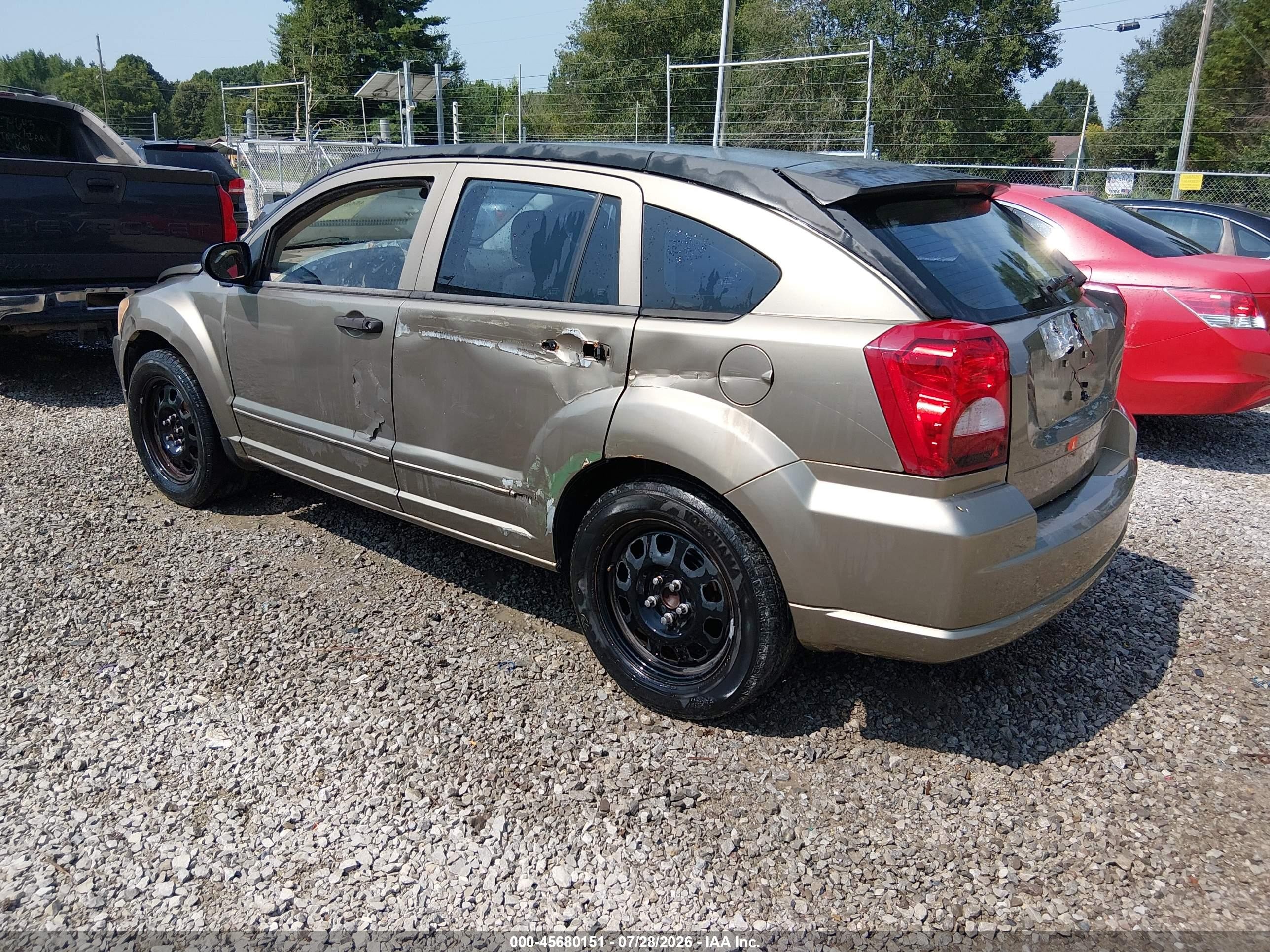 2007 Dodge Caliber Sxt Brown vin: 1B3HB48B37D195770