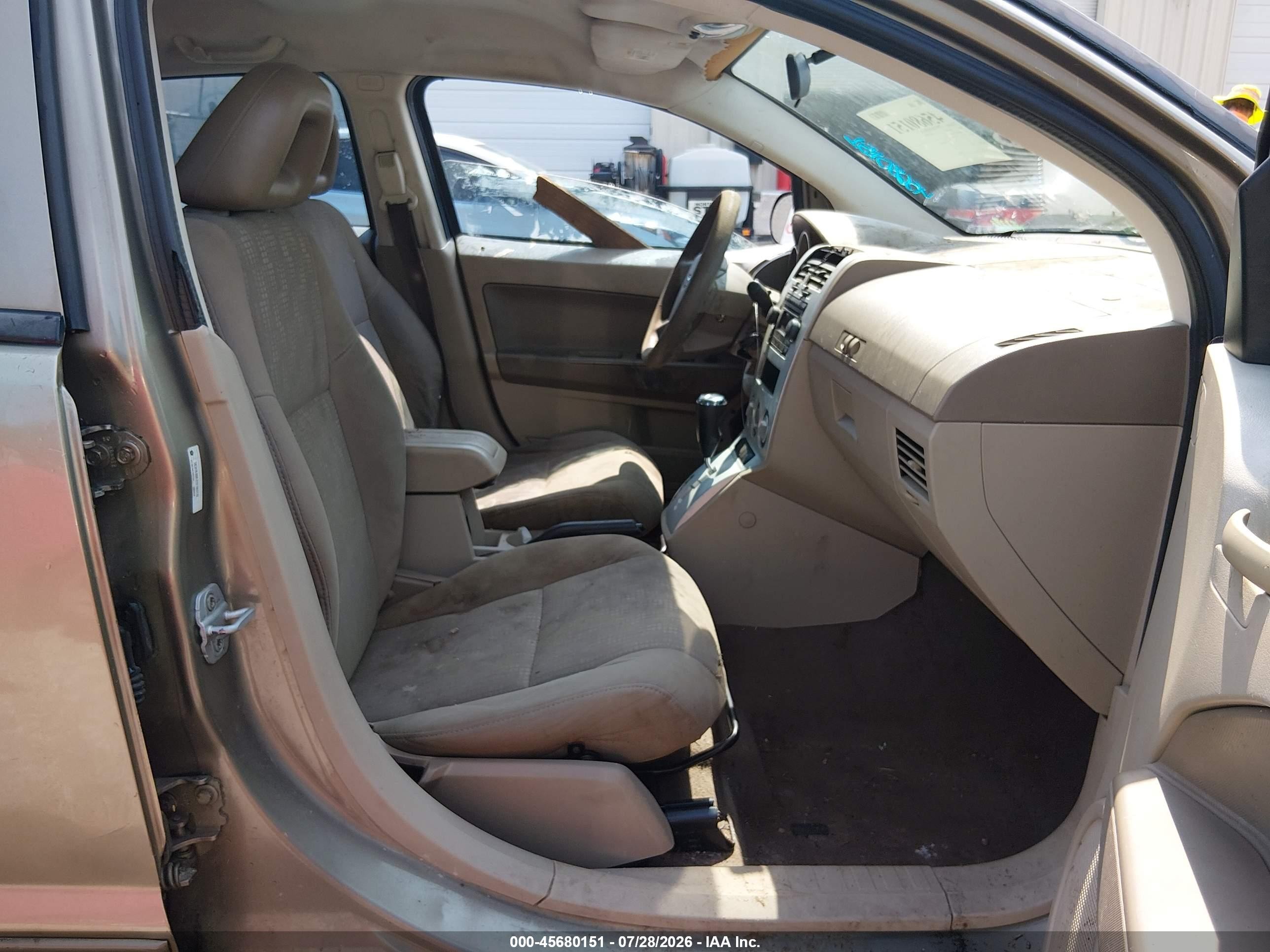 2007 Dodge Caliber Sxt Brown vin: 1B3HB48B37D195770