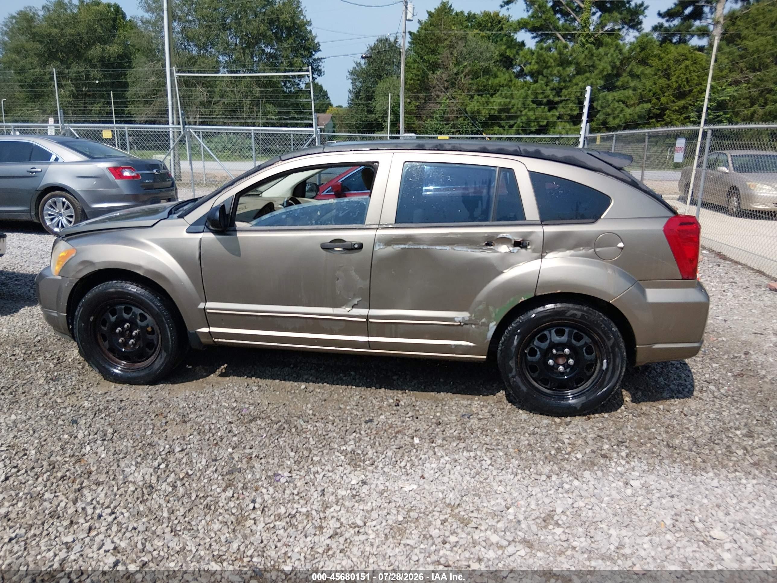 2007 Dodge Caliber Sxt Brown vin: 1B3HB48B37D195770