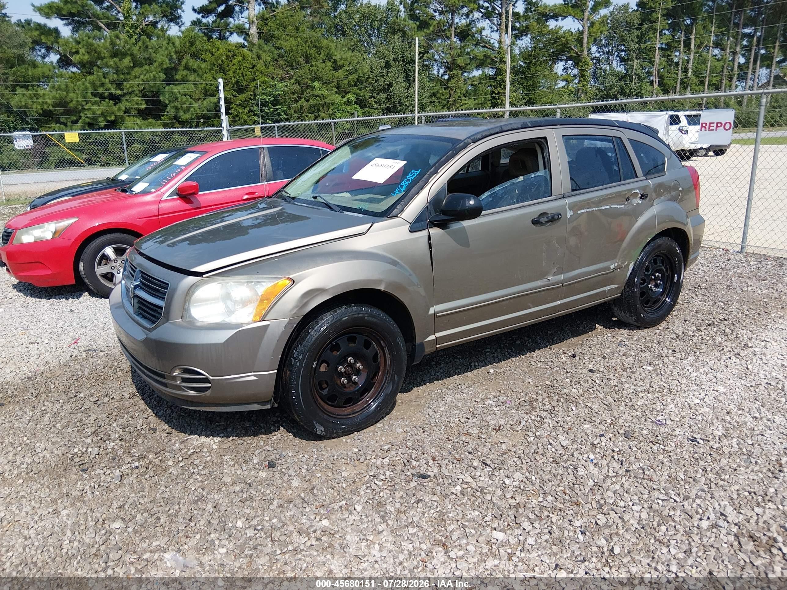 2007 Dodge Caliber Sxt Brown vin: 1B3HB48B37D195770