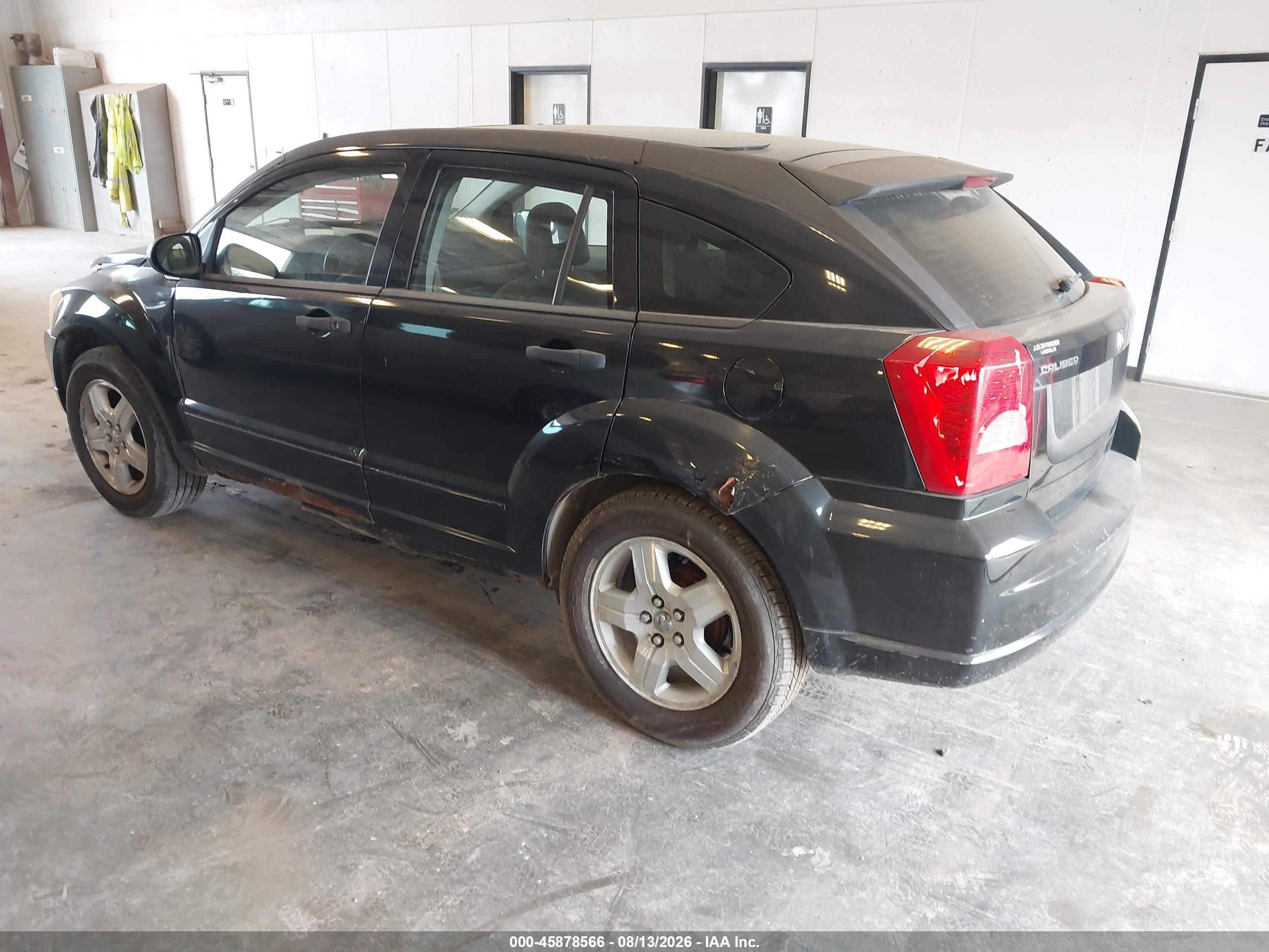 2007 Dodge Caliber Sxt Black vin: 1B3HB48B37D248175