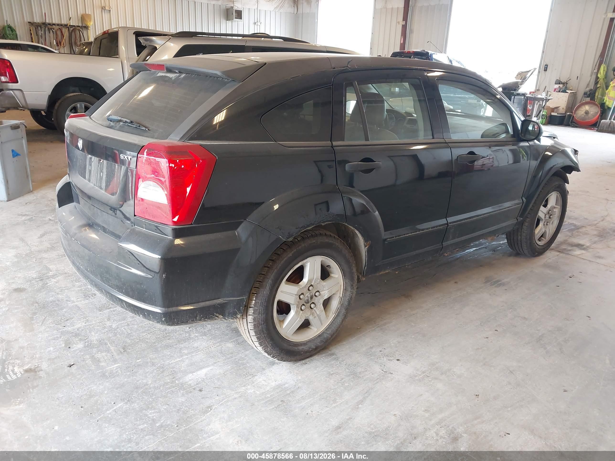 2007 Dodge Caliber Sxt Black vin: 1B3HB48B37D248175