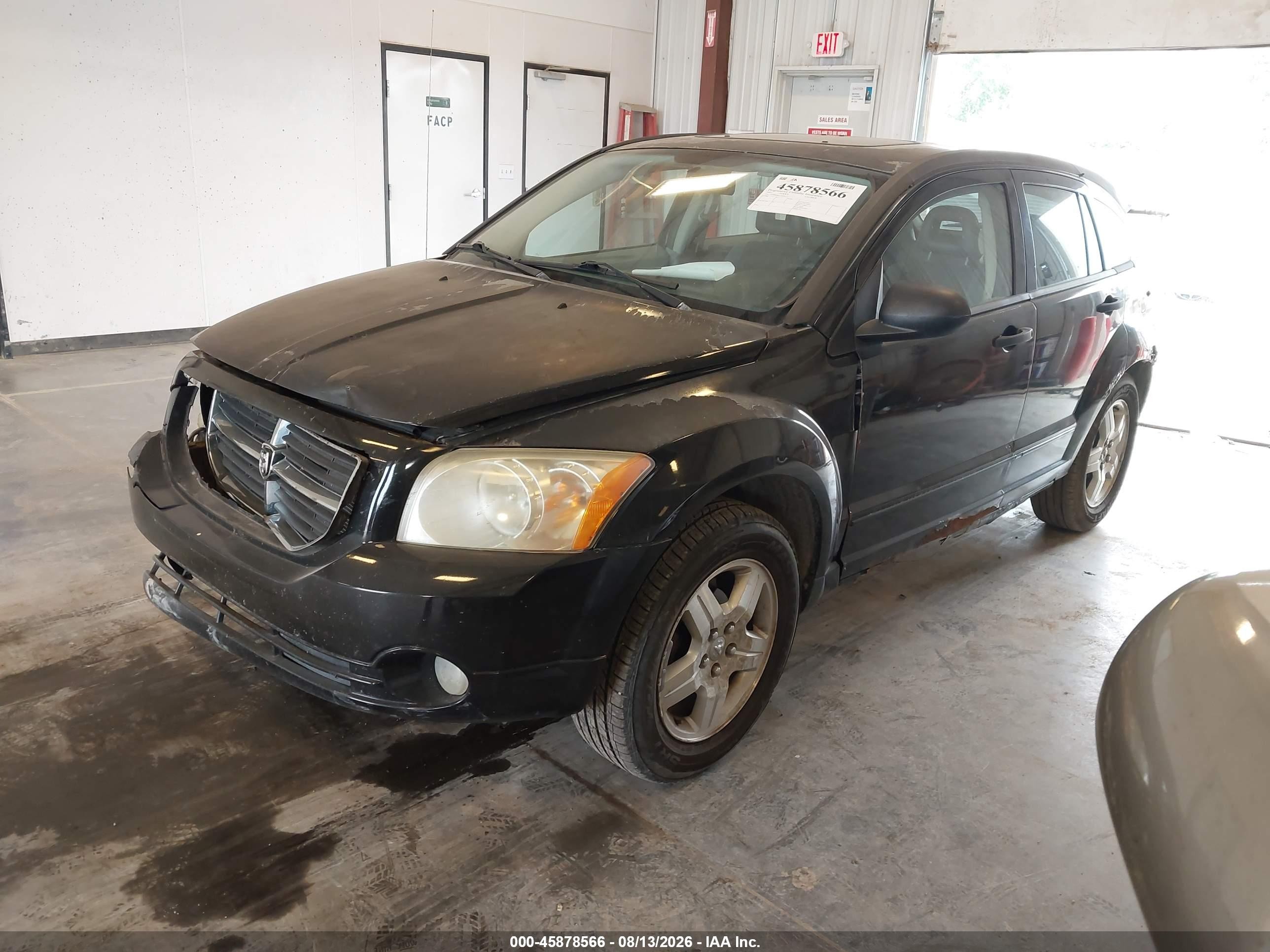 2007 Dodge Caliber Sxt Black vin: 1B3HB48B37D248175