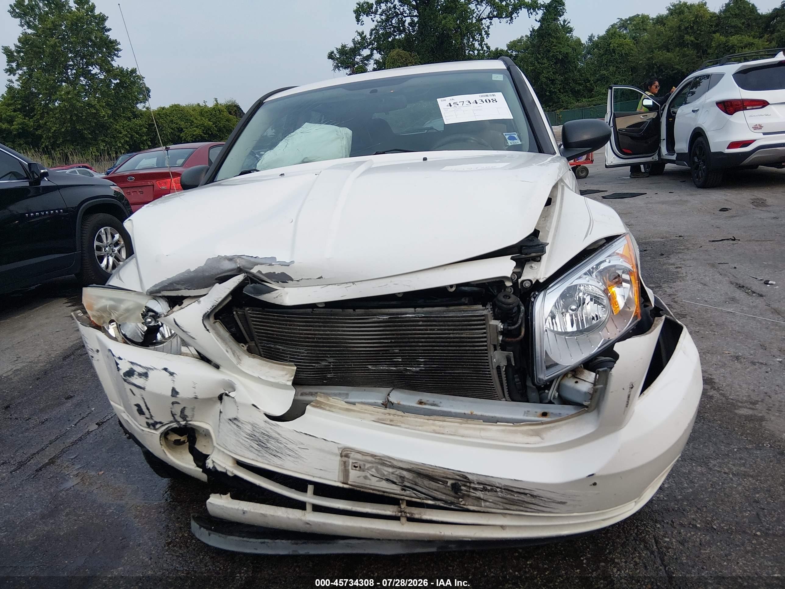 2008 Dodge Caliber Sxt Белый vin: 1B3HB48B38D617375