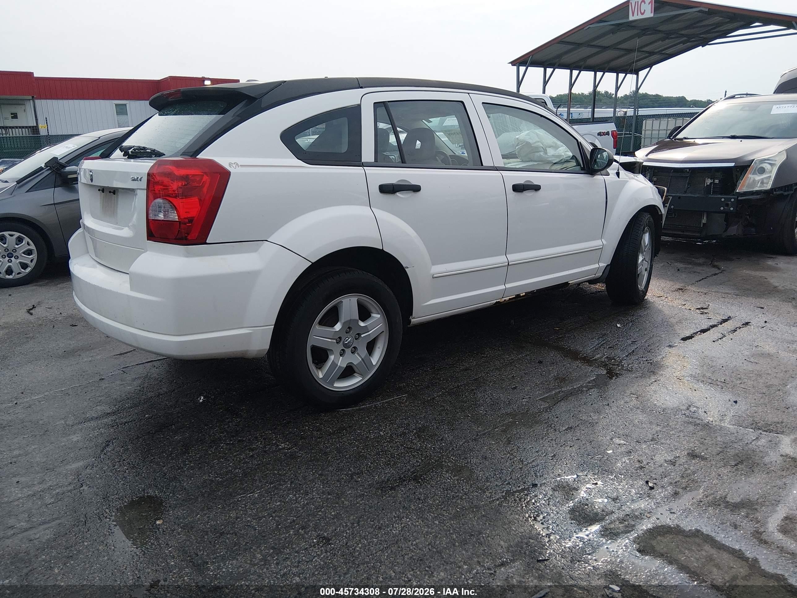 2008 Dodge Caliber Sxt Белый vin: 1B3HB48B38D617375