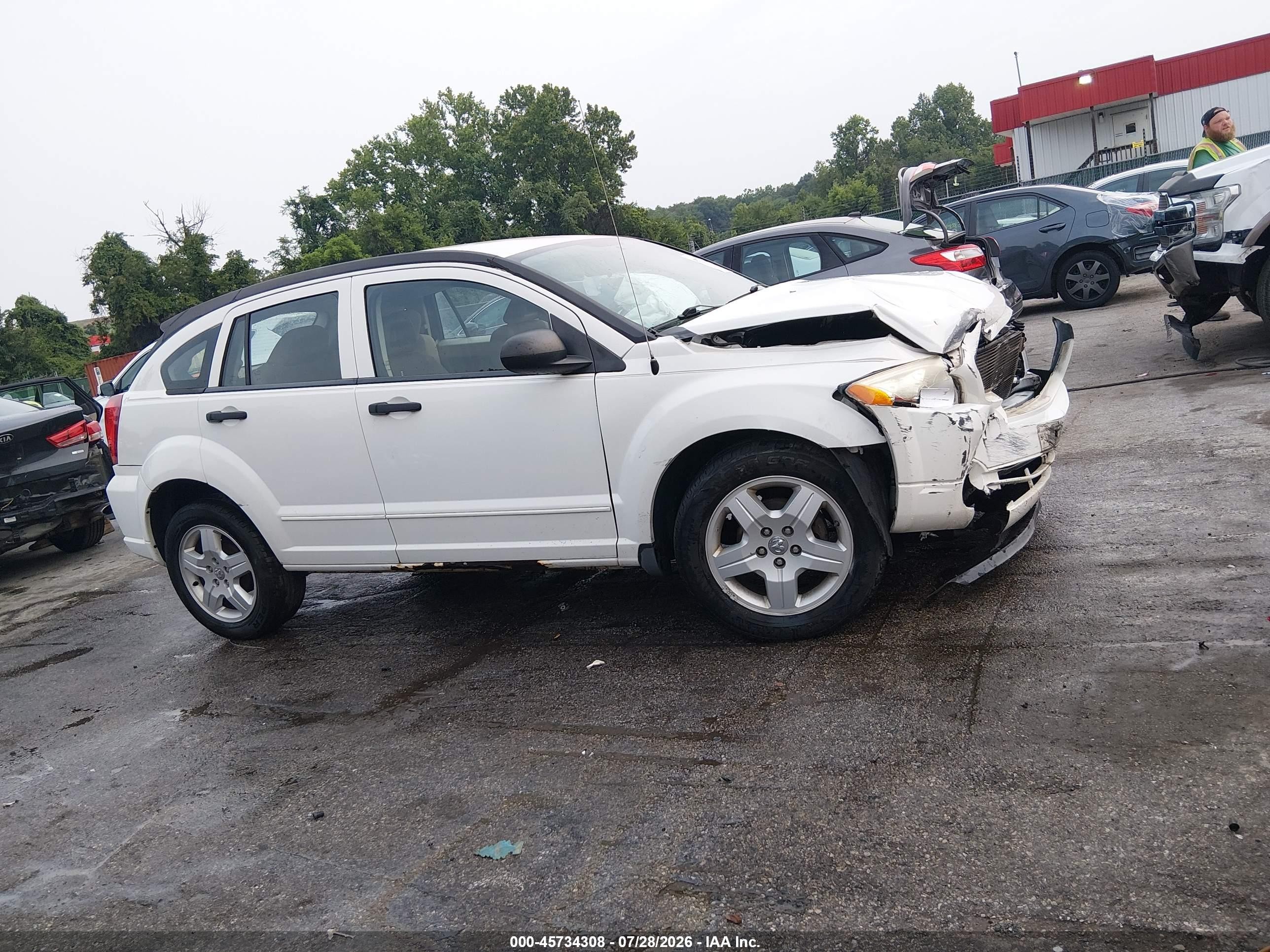 2008 Dodge Caliber Sxt Белый vin: 1B3HB48B38D617375
