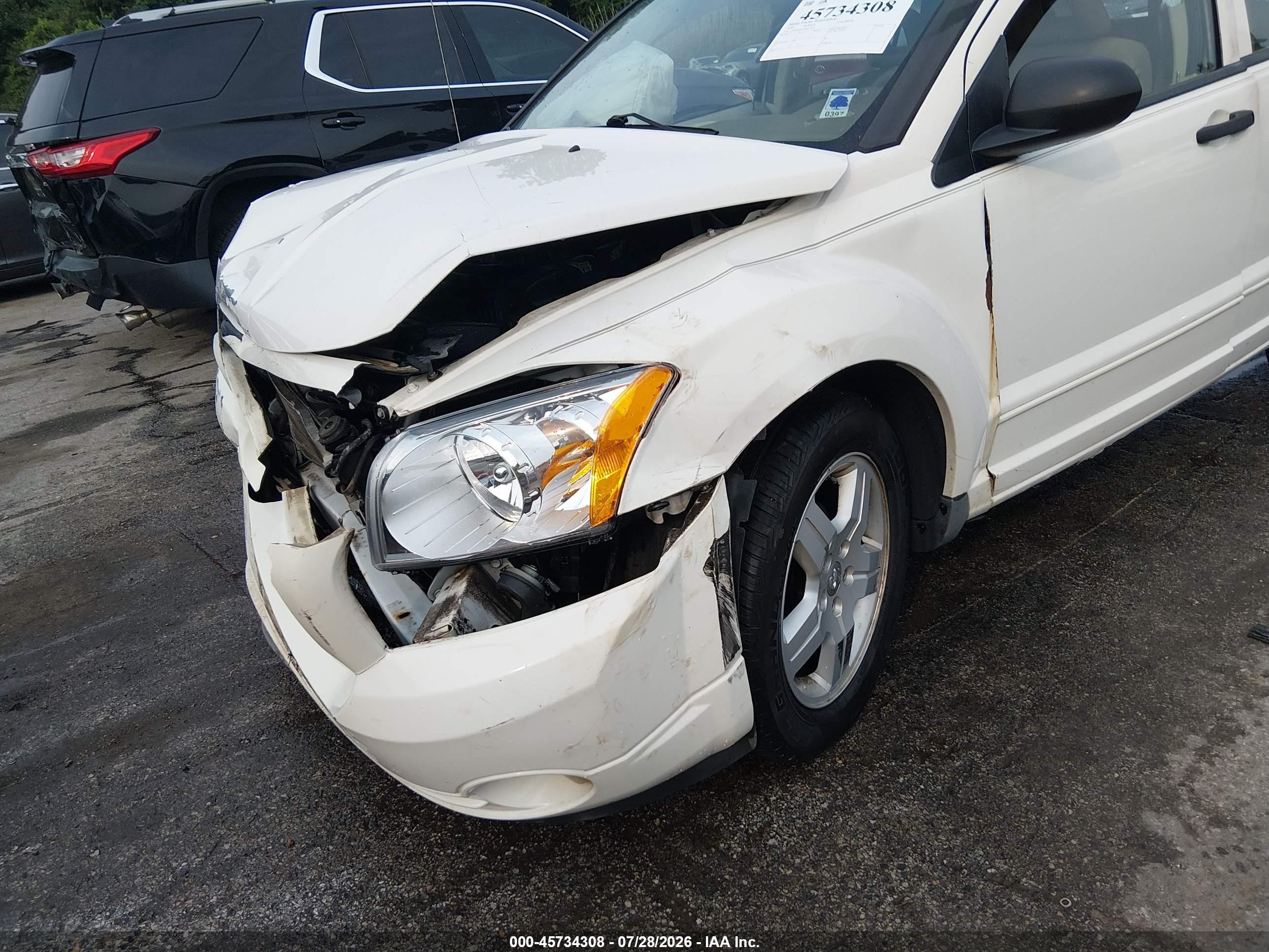2008 Dodge Caliber Sxt Белый vin: 1B3HB48B38D617375