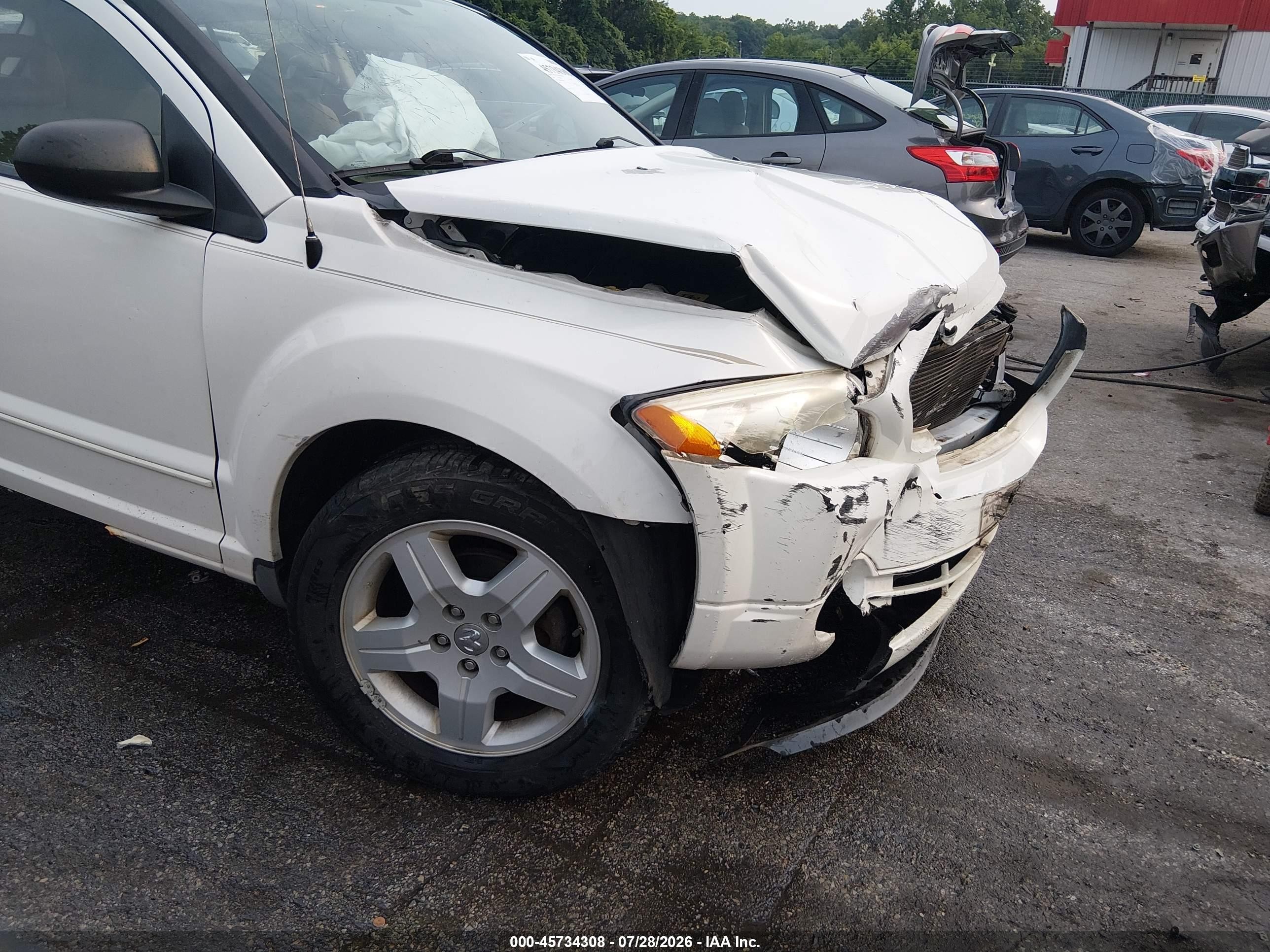 2008 Dodge Caliber Sxt Белый vin: 1B3HB48B38D617375