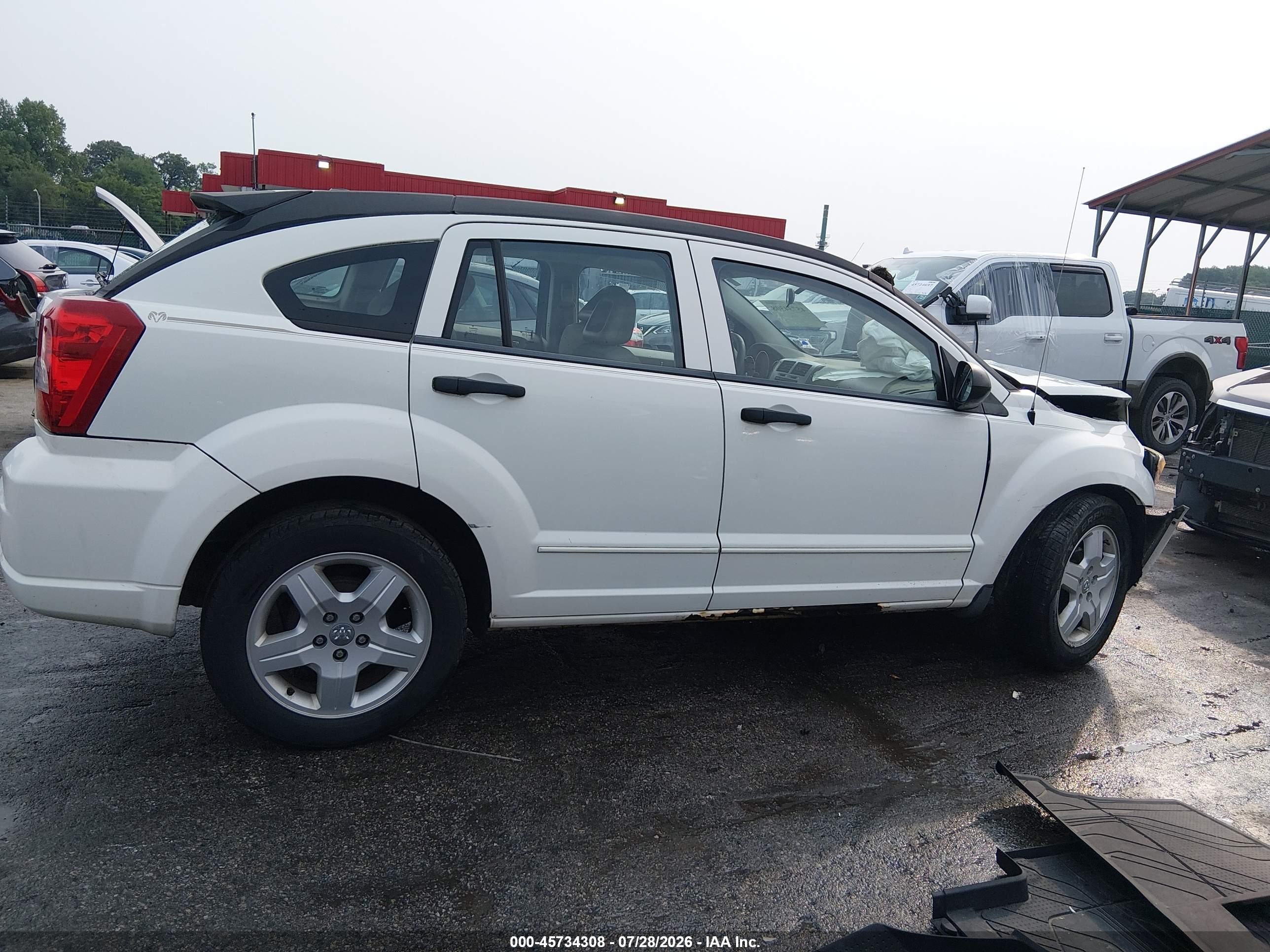 2008 Dodge Caliber Sxt Белый vin: 1B3HB48B38D617375